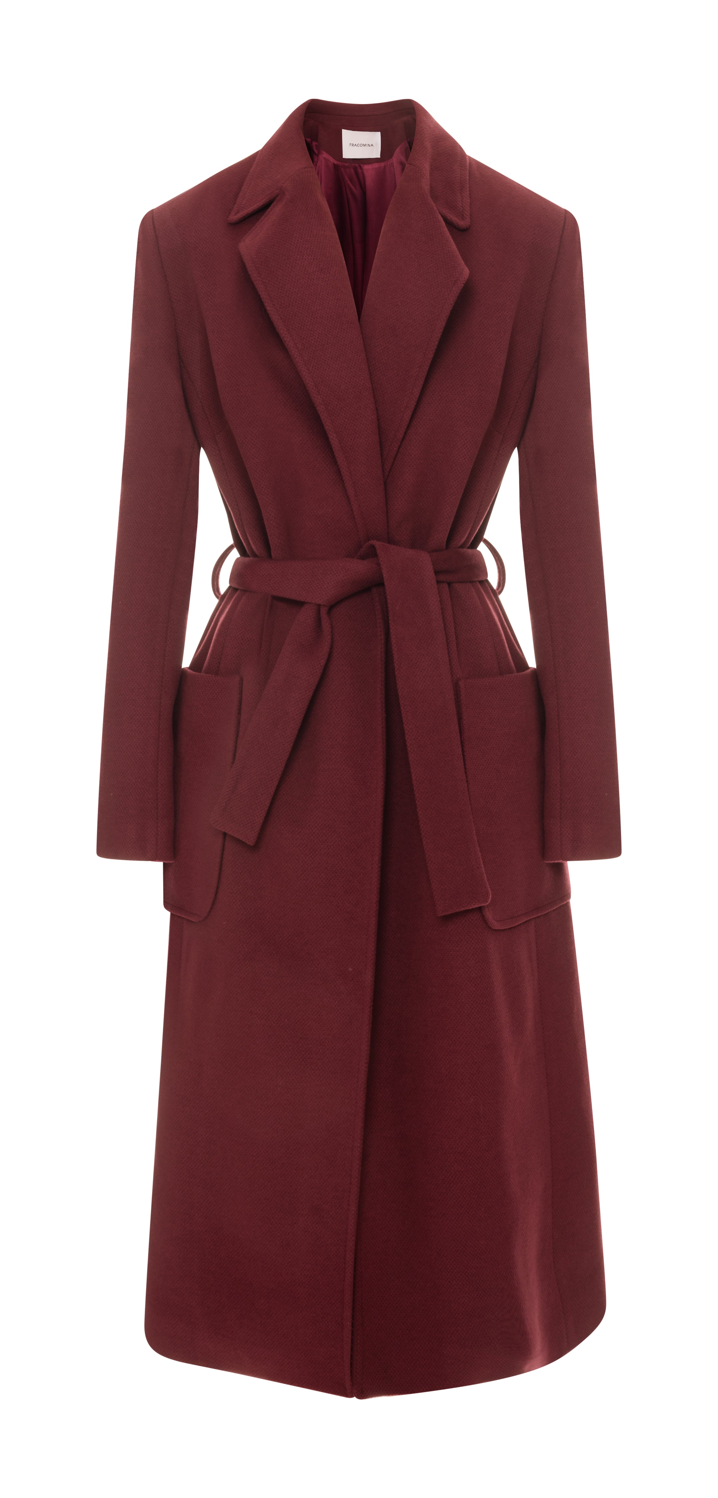 Elegant Long Coat with Belt Fracomina FI24WC1007W48601-087