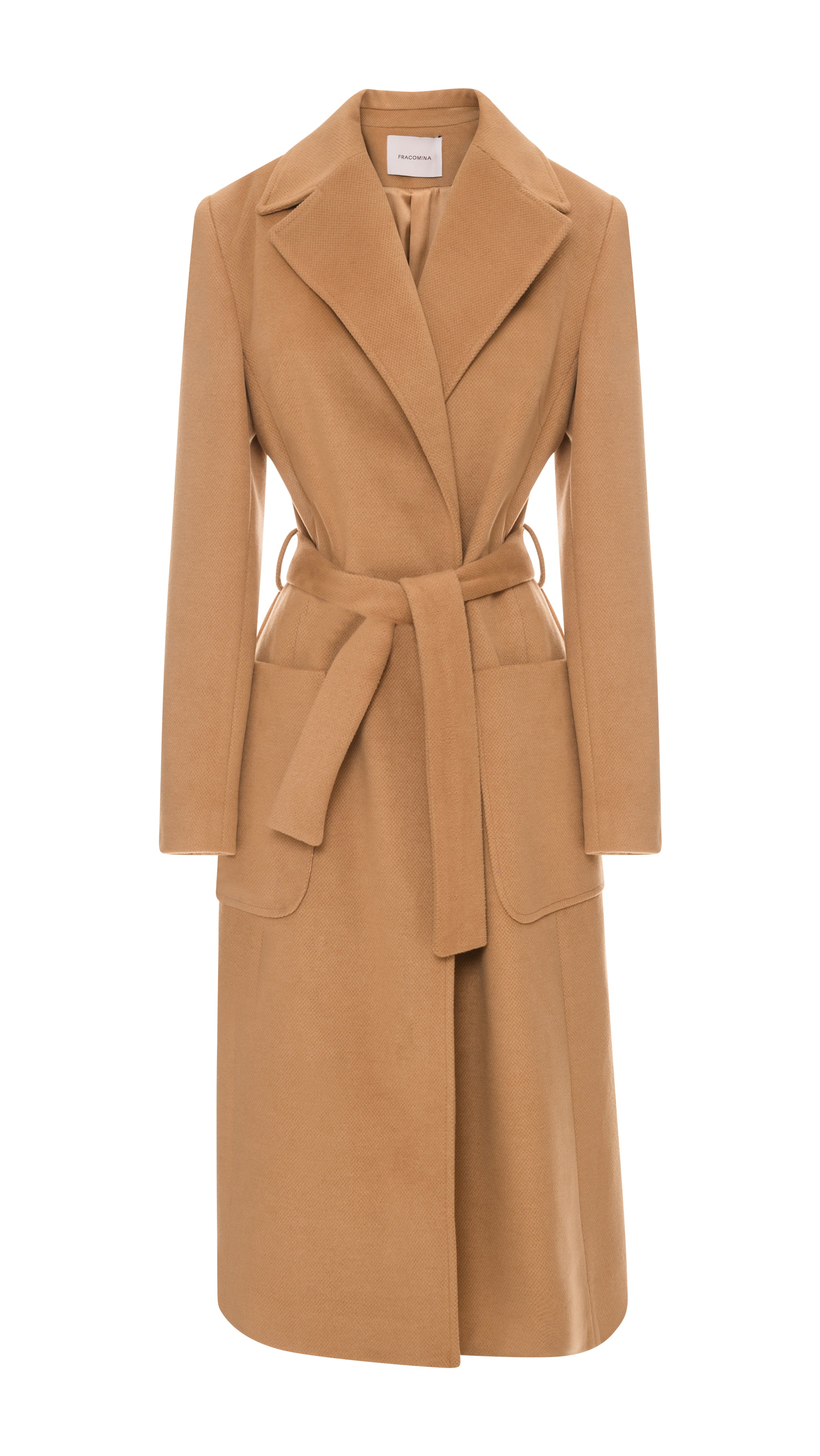 Elegant Long Coat with Belt
