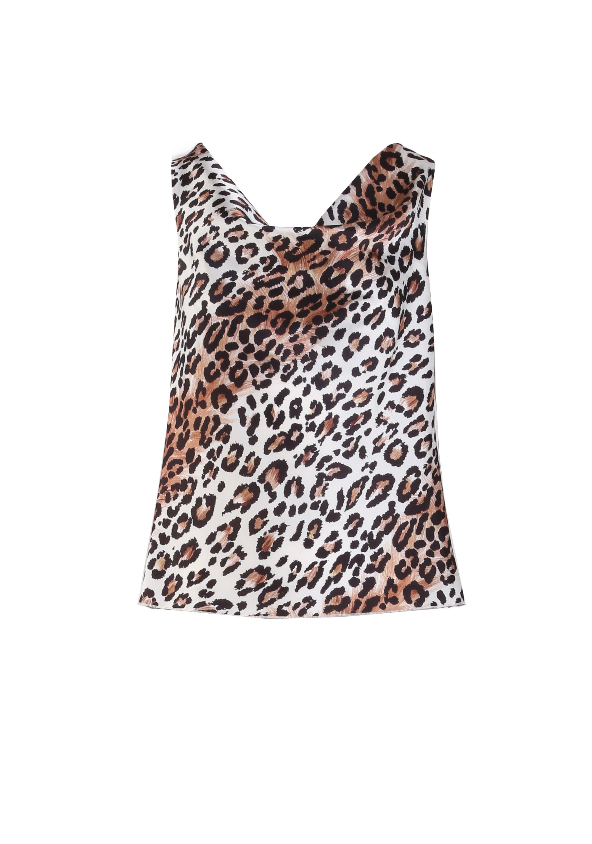 Leopard print backless top Fracomina FI24WT2002W470L7-C80