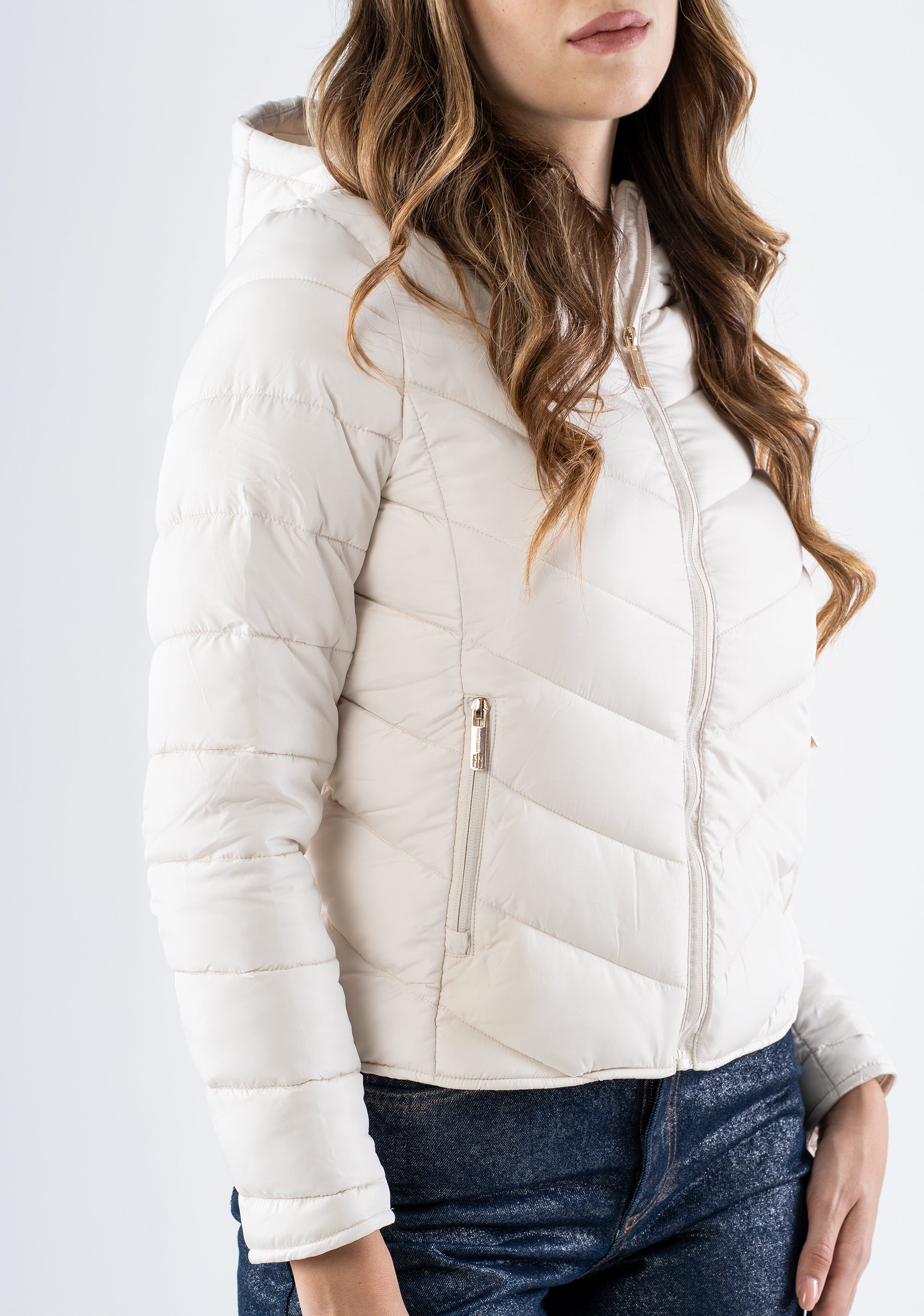 Lightweight Puffer Jacket with Zip Closure and Slim Fit Fracomina FI25SC3002041201-737_4