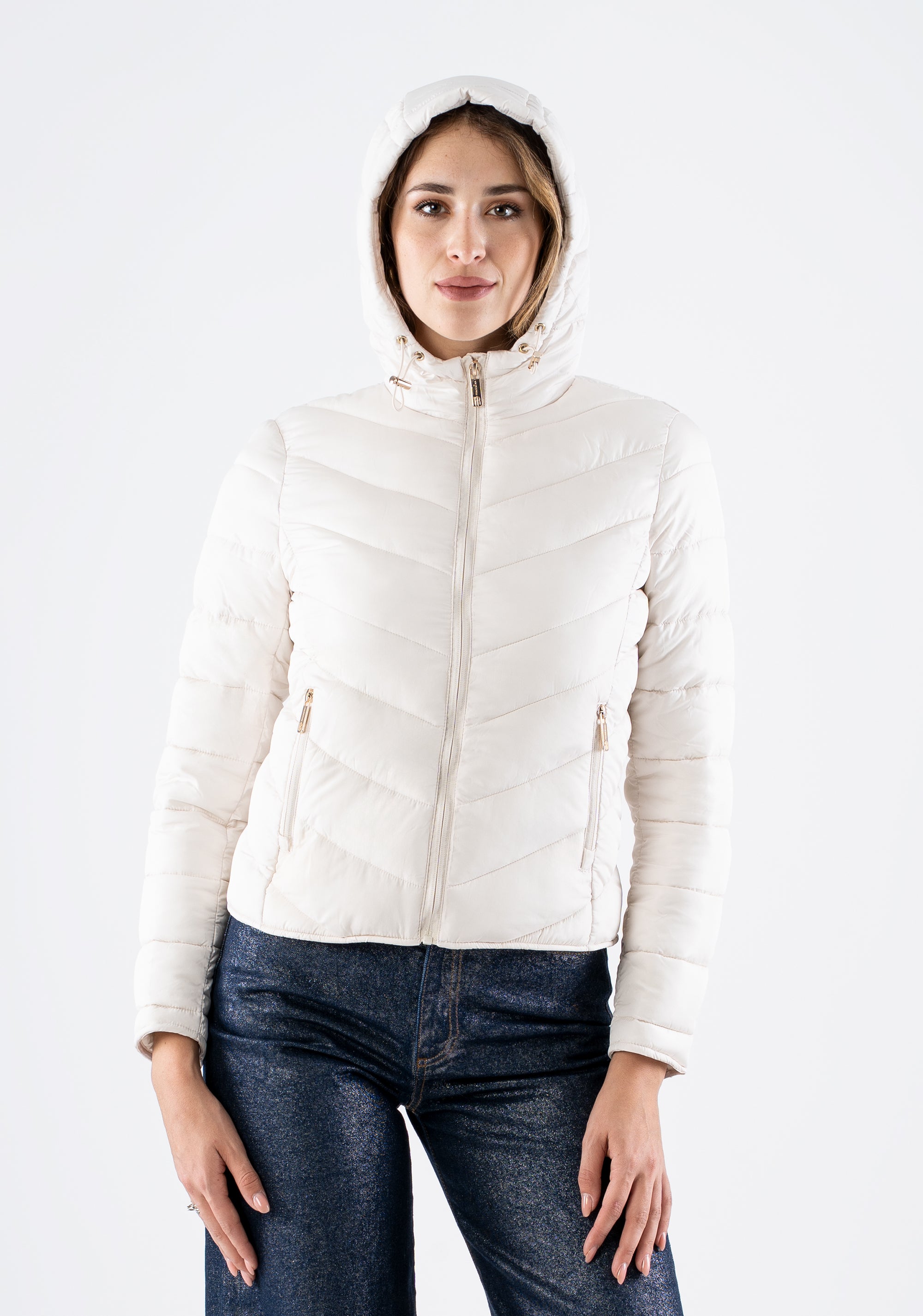 Lightweight Puffer Jacket with Zip Closure and Slim Fit Fracomina FI25SC3002041201-737_5