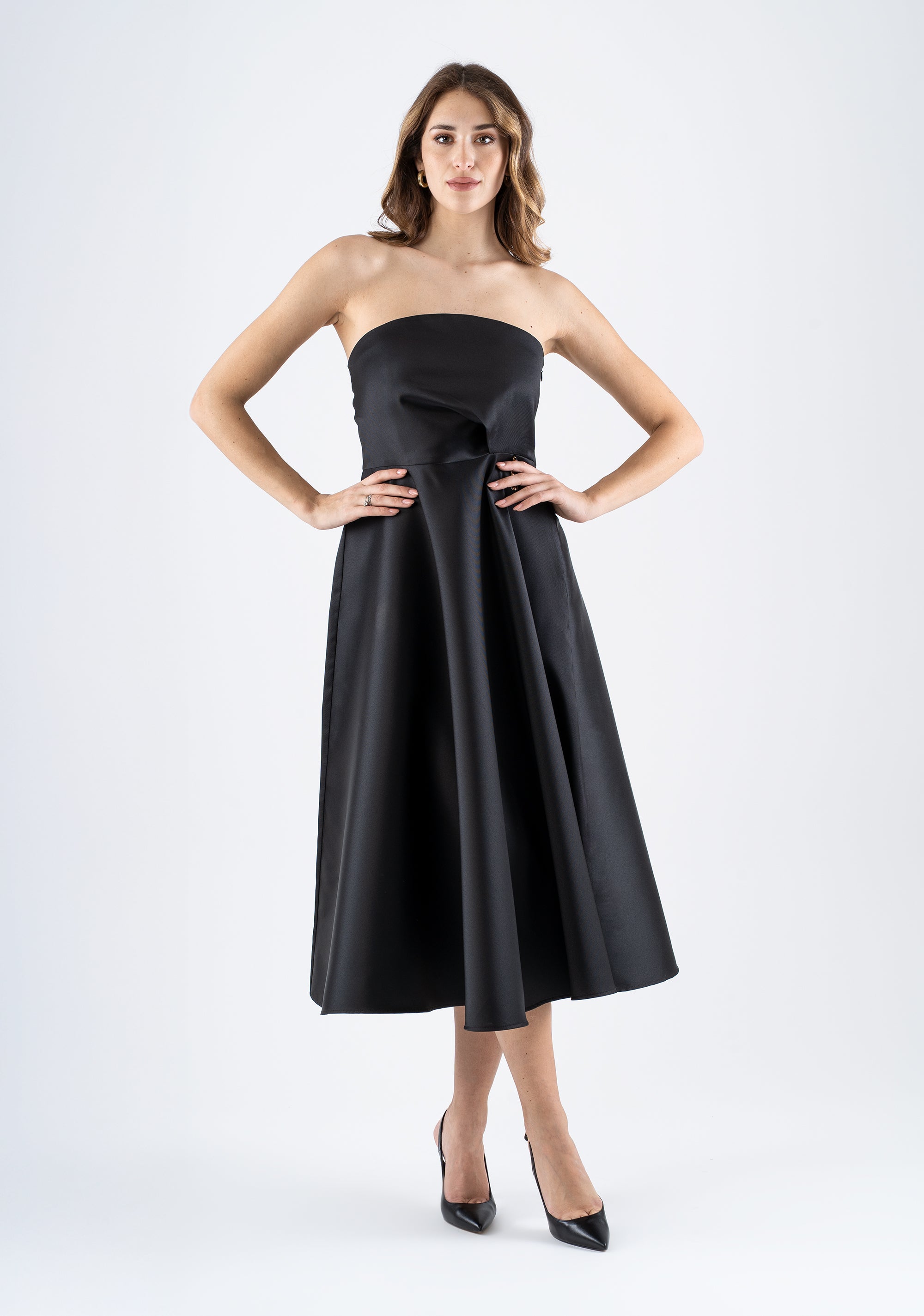 Elegant strapless midi dress Fracomina FI25SD2001W44101-053_3