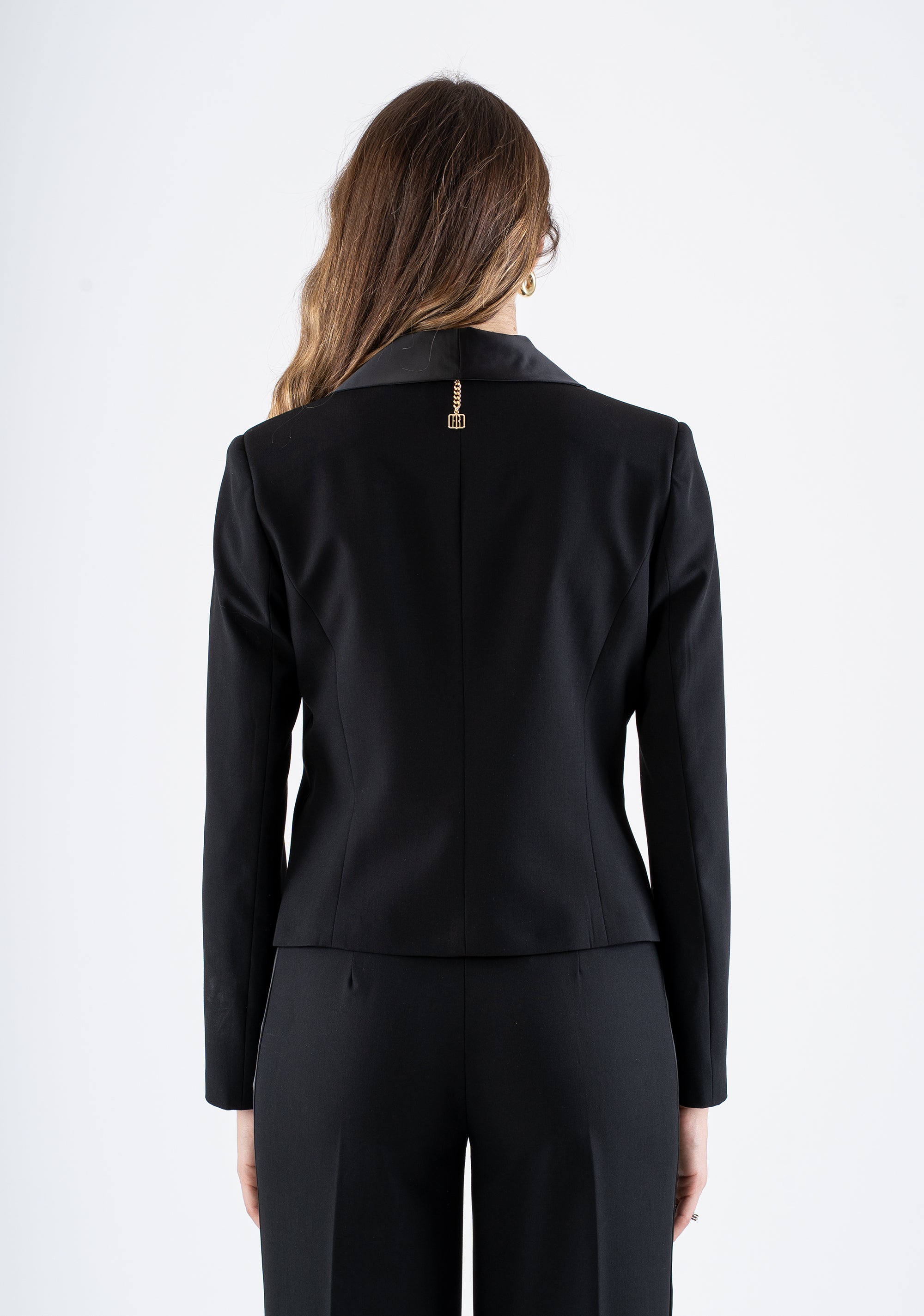 Double-Breasted Blazer with Peak Lapels Fracomina FI25SJ1001W45901-053_5