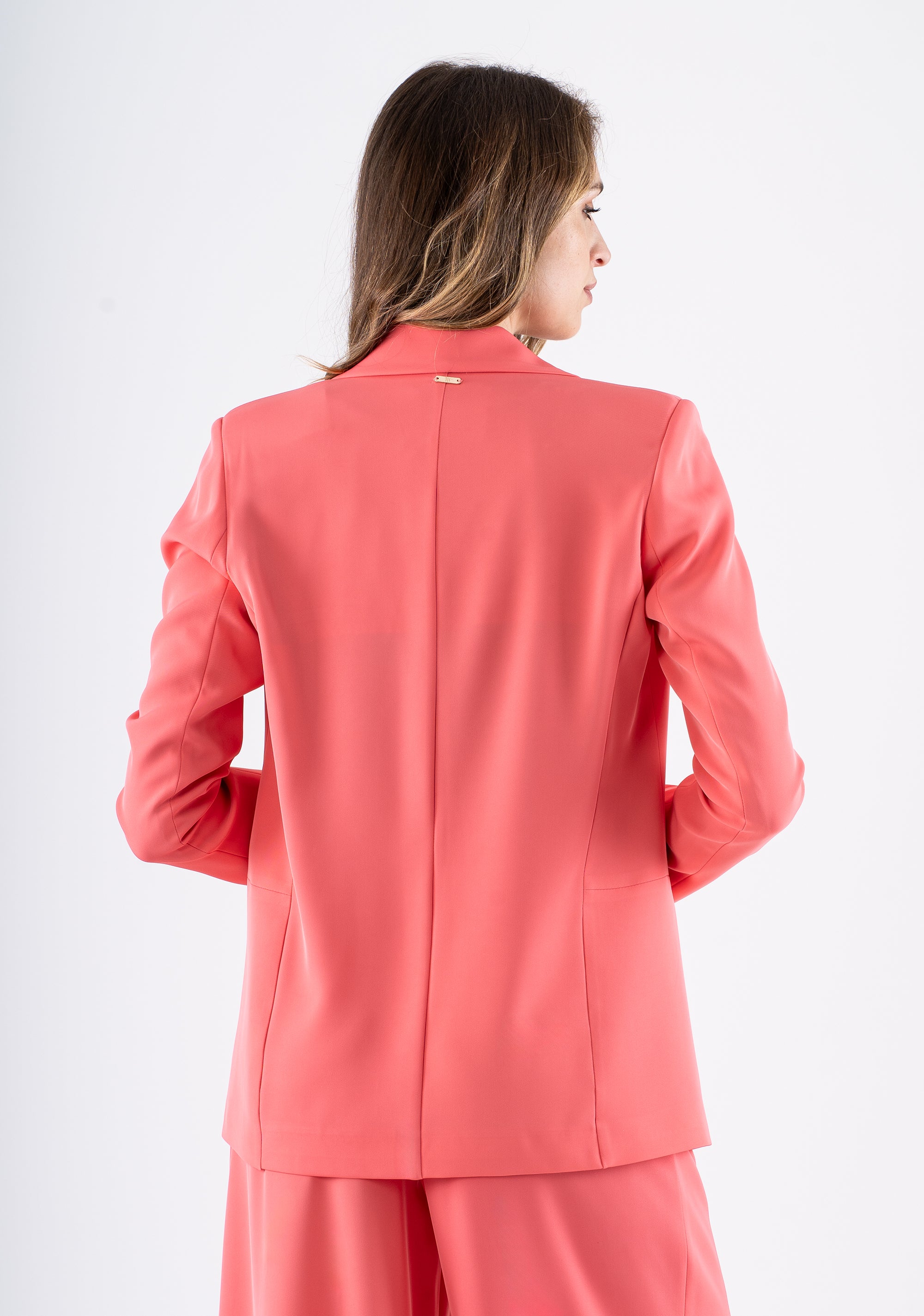 Single-breasted blazer with welt pockets Fracomina FI25SJ2009W47601-107_6