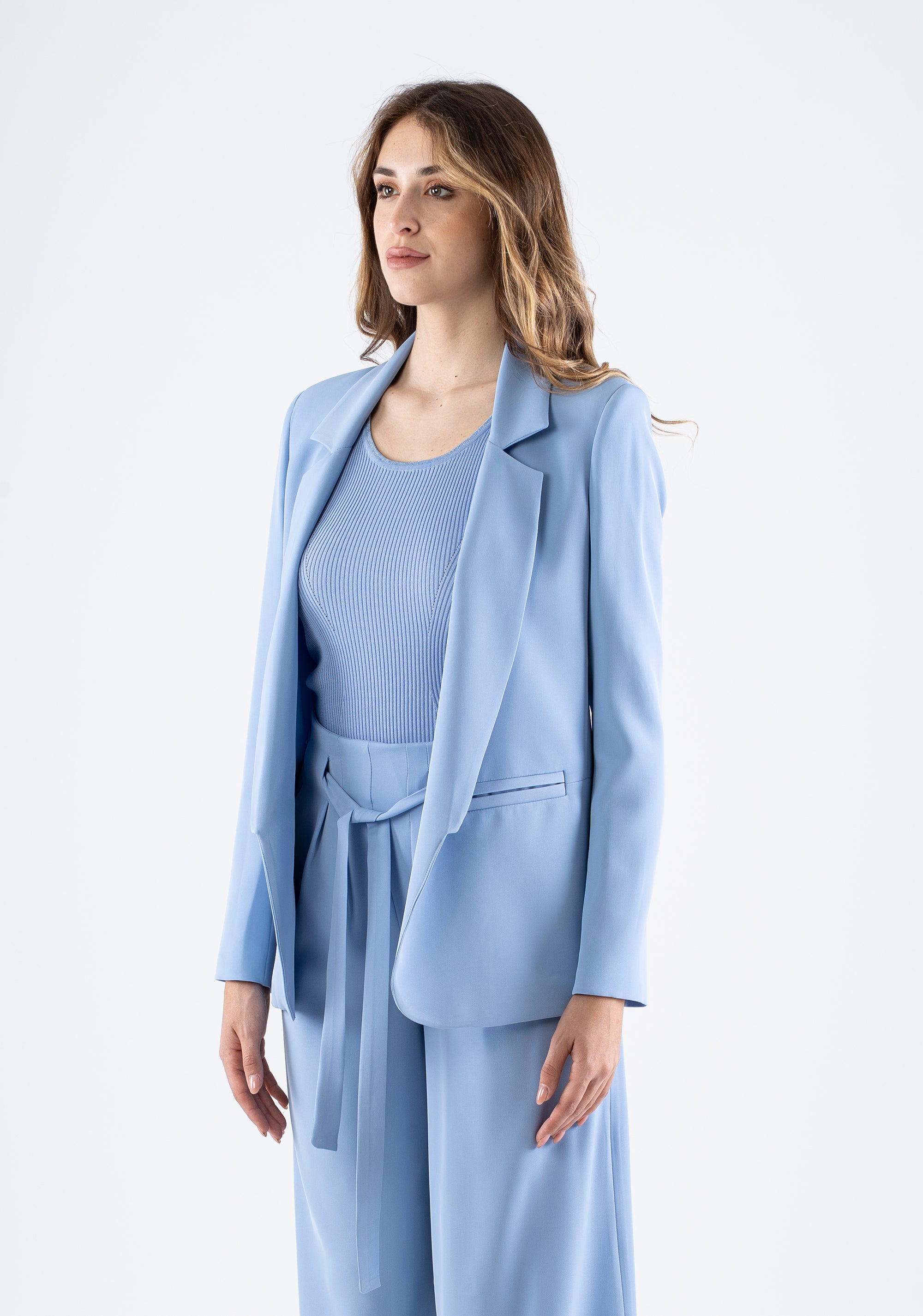Single-breasted blazer with welt pockets Fracomina FI25SJ2009W47601-252_4