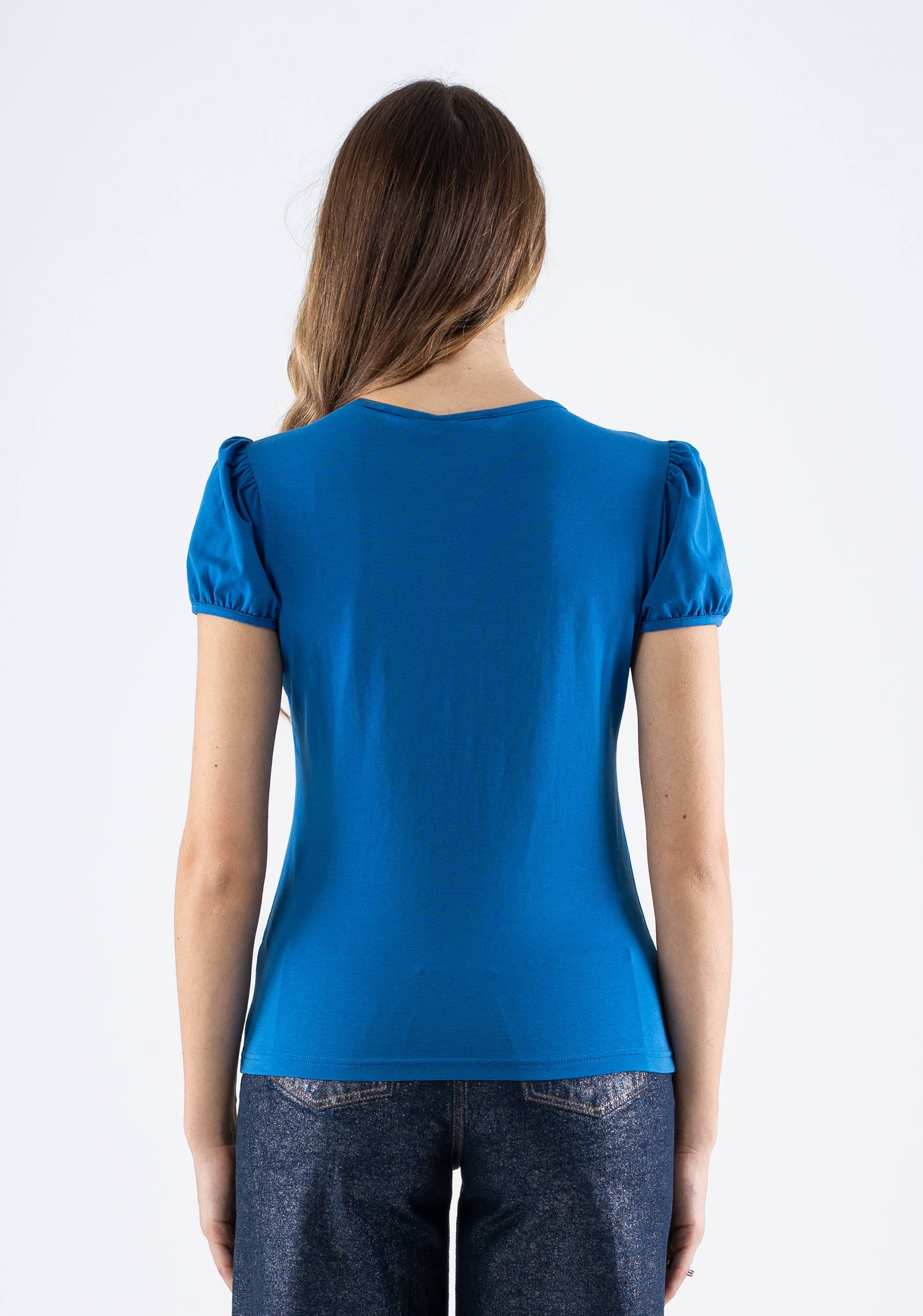 Puff Sleeve T-Shirt Fracomina FI25ST3024J401R8-078_4