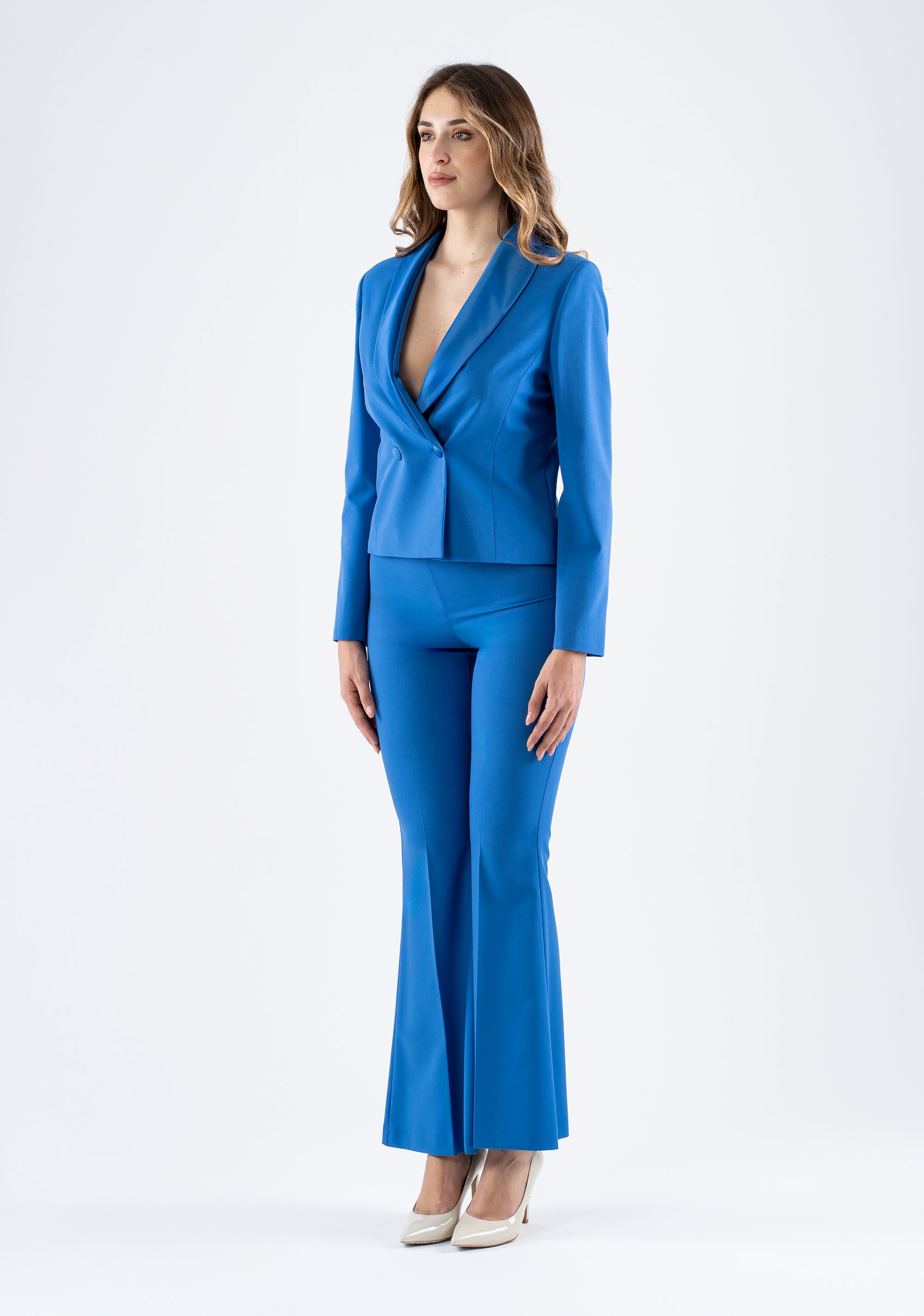 High-Waisted Flared Pants with Shaping Fit Fracomina FI25SV3003W45901-085_4