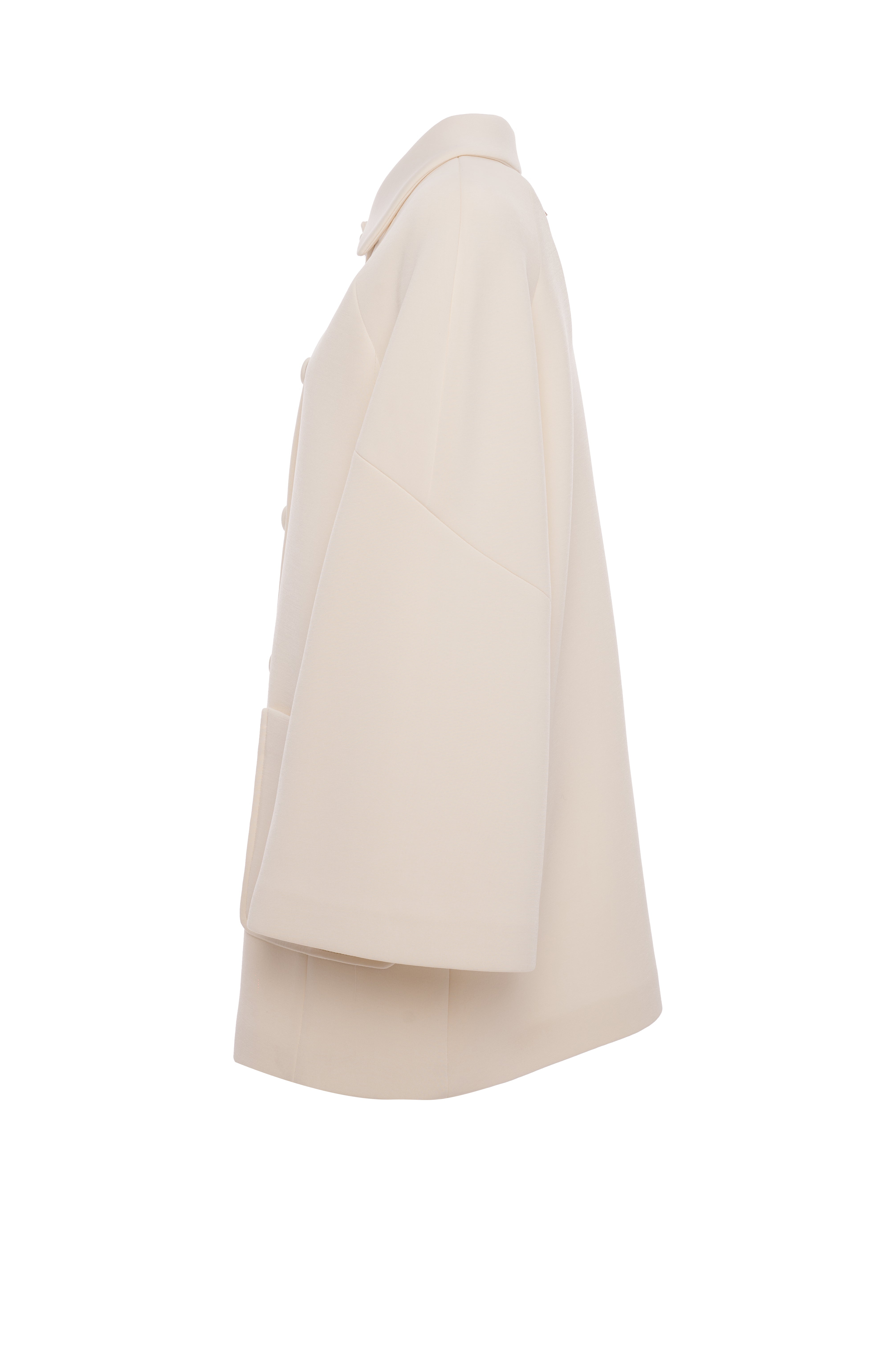 Short Coat with Shirt Collar Fracomina FI25WC1005W47701-108_SIDE