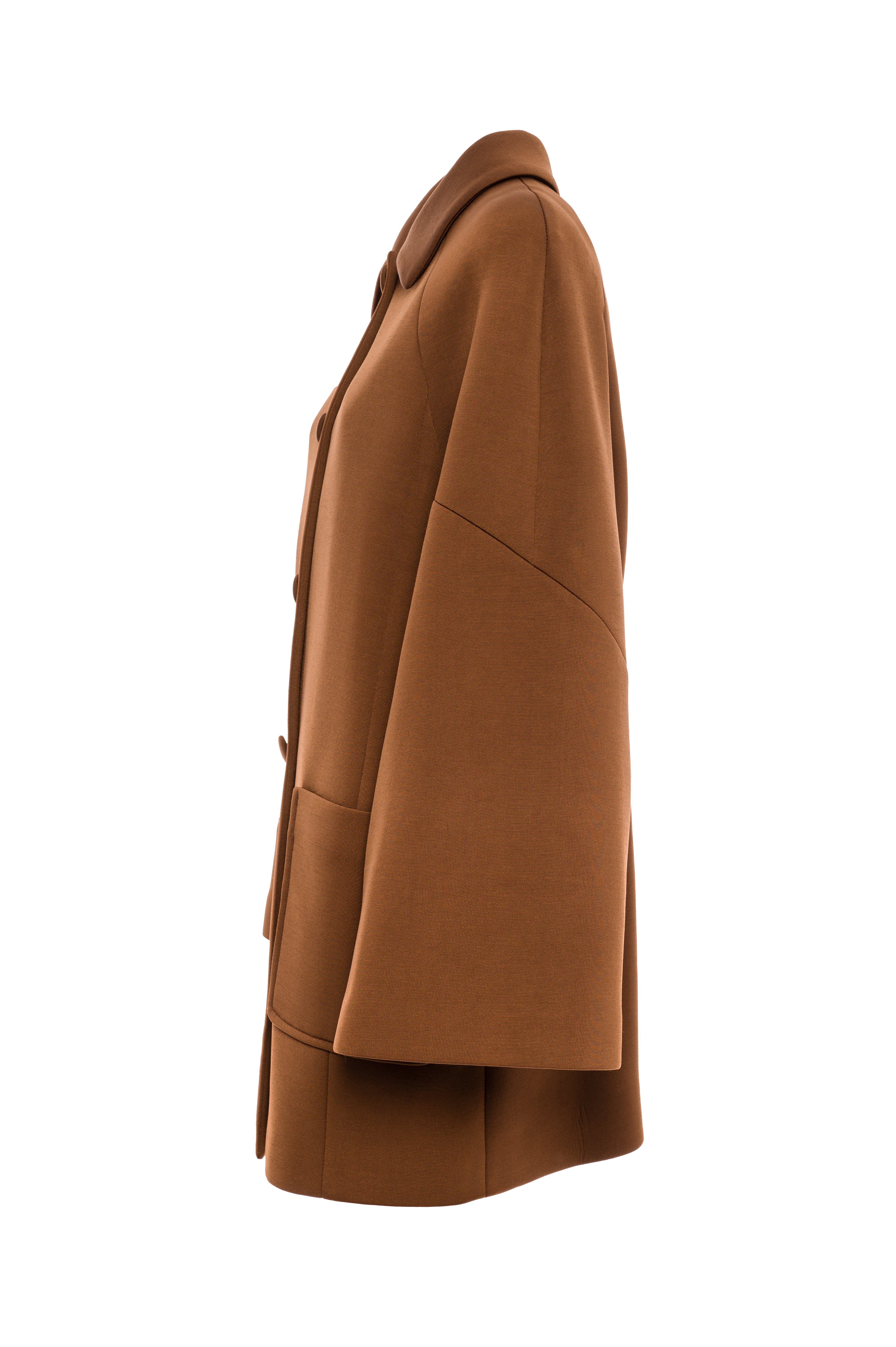 Short Coat with Shirt Collar Fracomina FI25WC1005W47701-L20_SIDE
