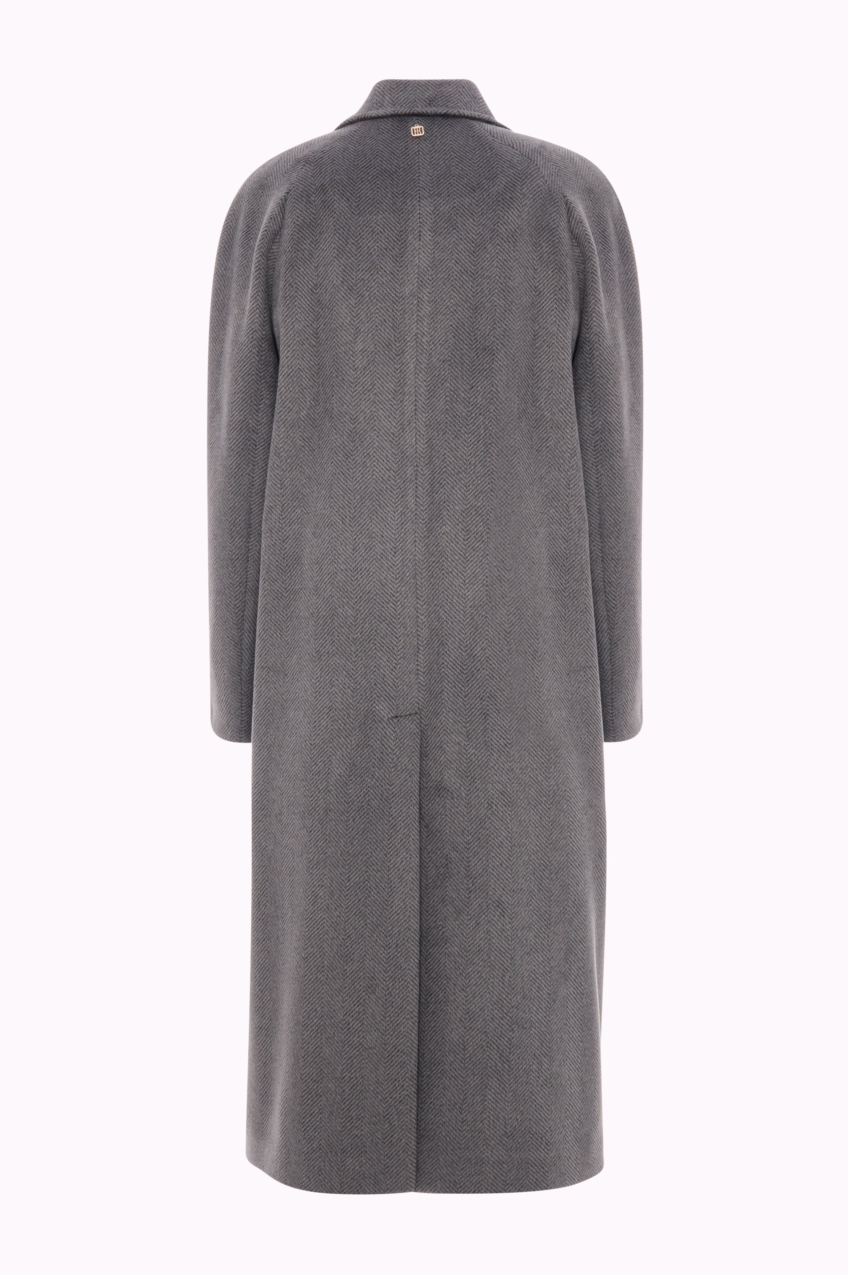 Long Herringbone Coat Fracomina FI25WC1006W65901-121B