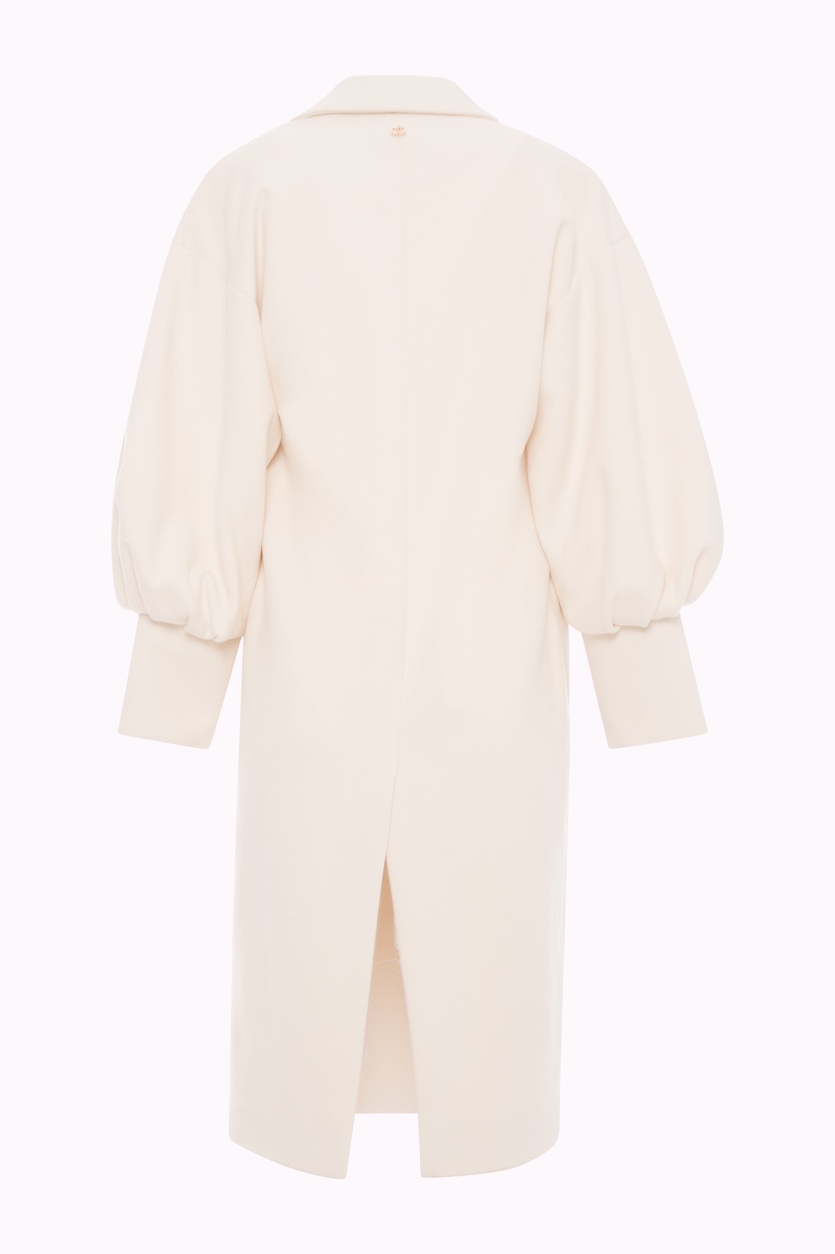 Oversized Long Coat with Balloon Sleeves Fracomina FI25WC1007W48601-108BACK