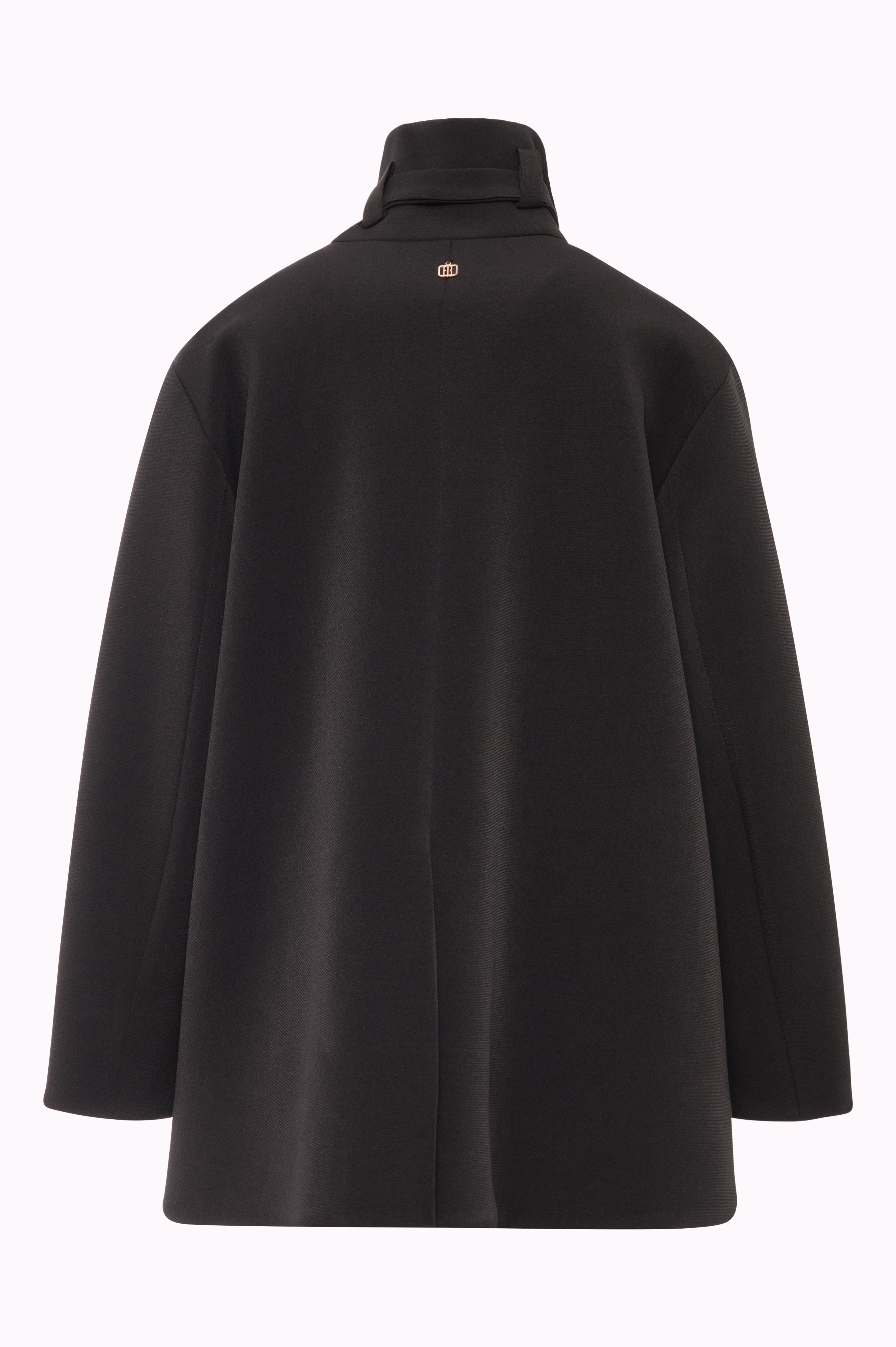 Short Coat with High Buckled Funnel Neck Fracomina FI25WC1008W47701-053BACK