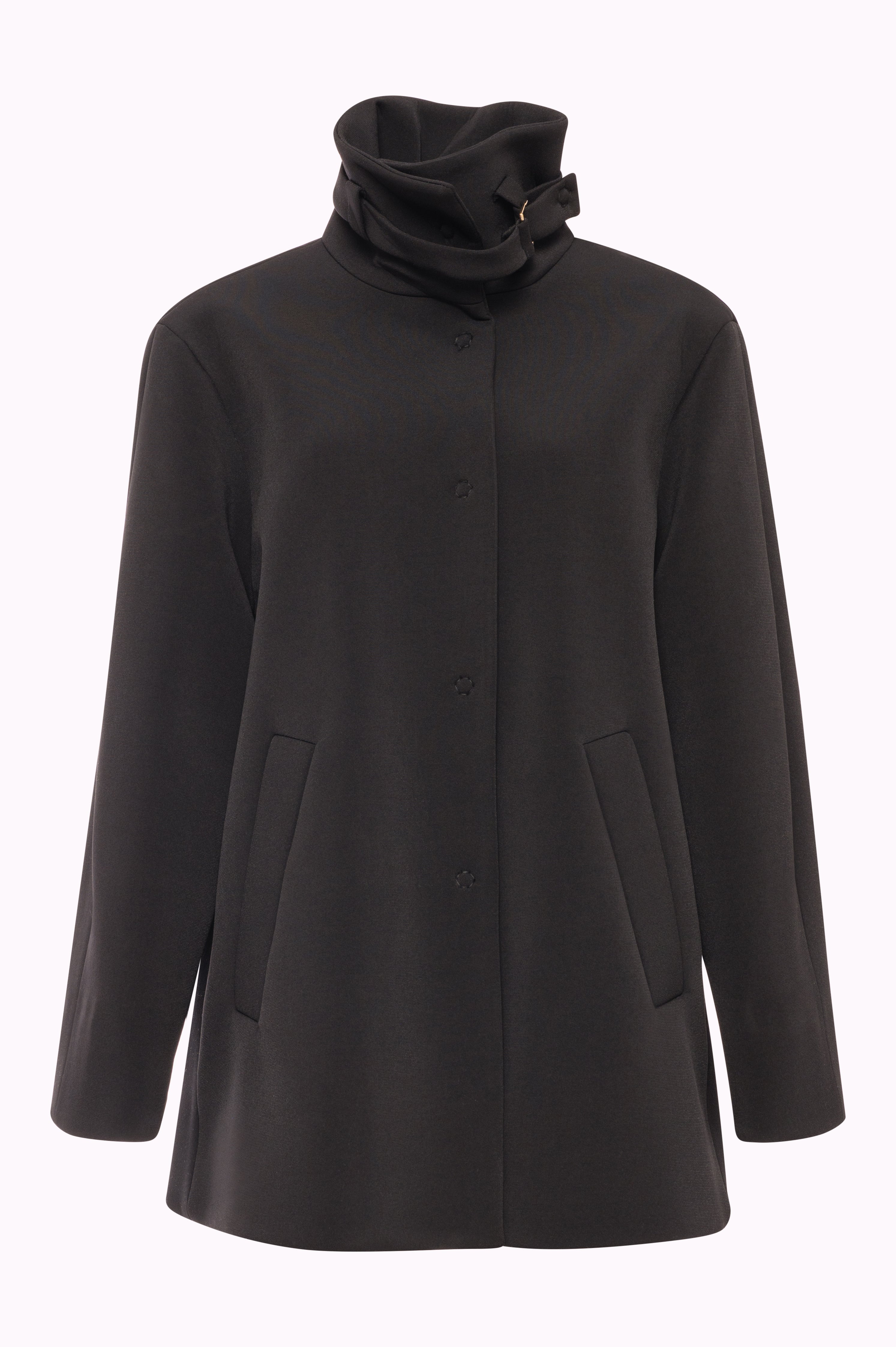 Short Coat with High Buckled Funnel Neck Fracomina FI25WC1008W47701-053FRONT