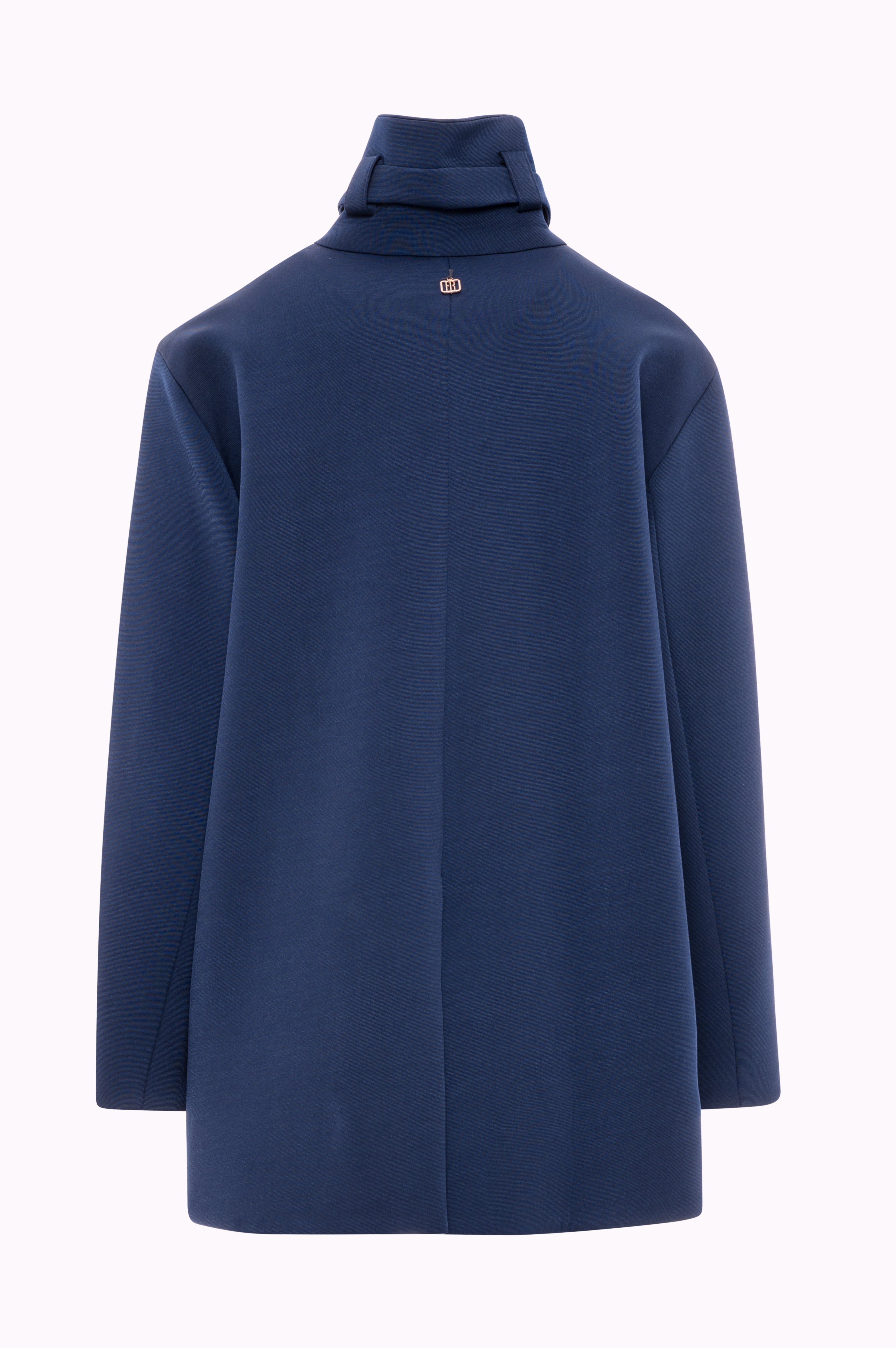 Short Coat with High Buckled Funnel Neck Fracomina FI25WC1008W47701-069BACK