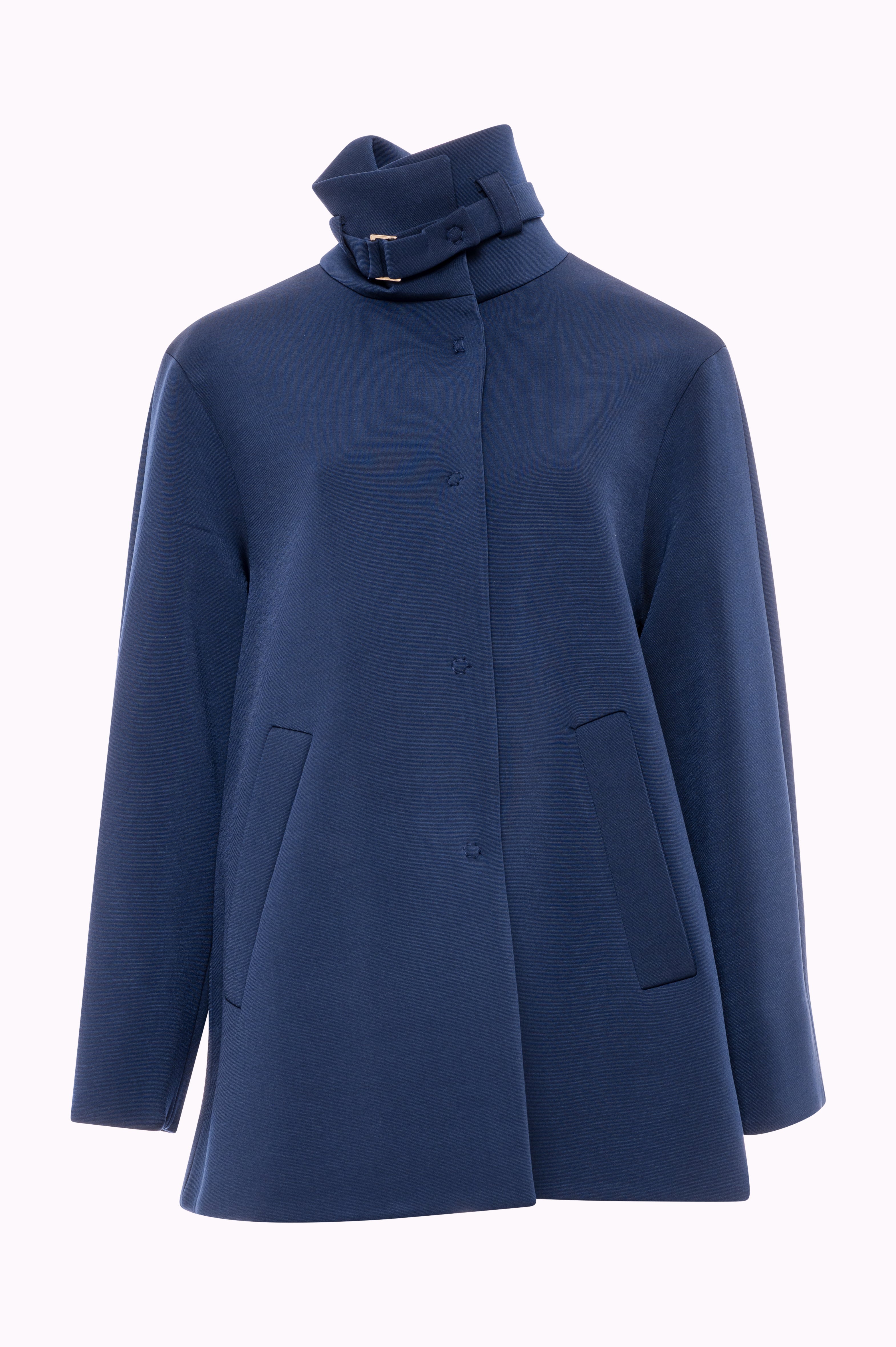 Short Coat with High Buckled Funnel Neck Fracomina FI25WC1008W47701-069FRONT