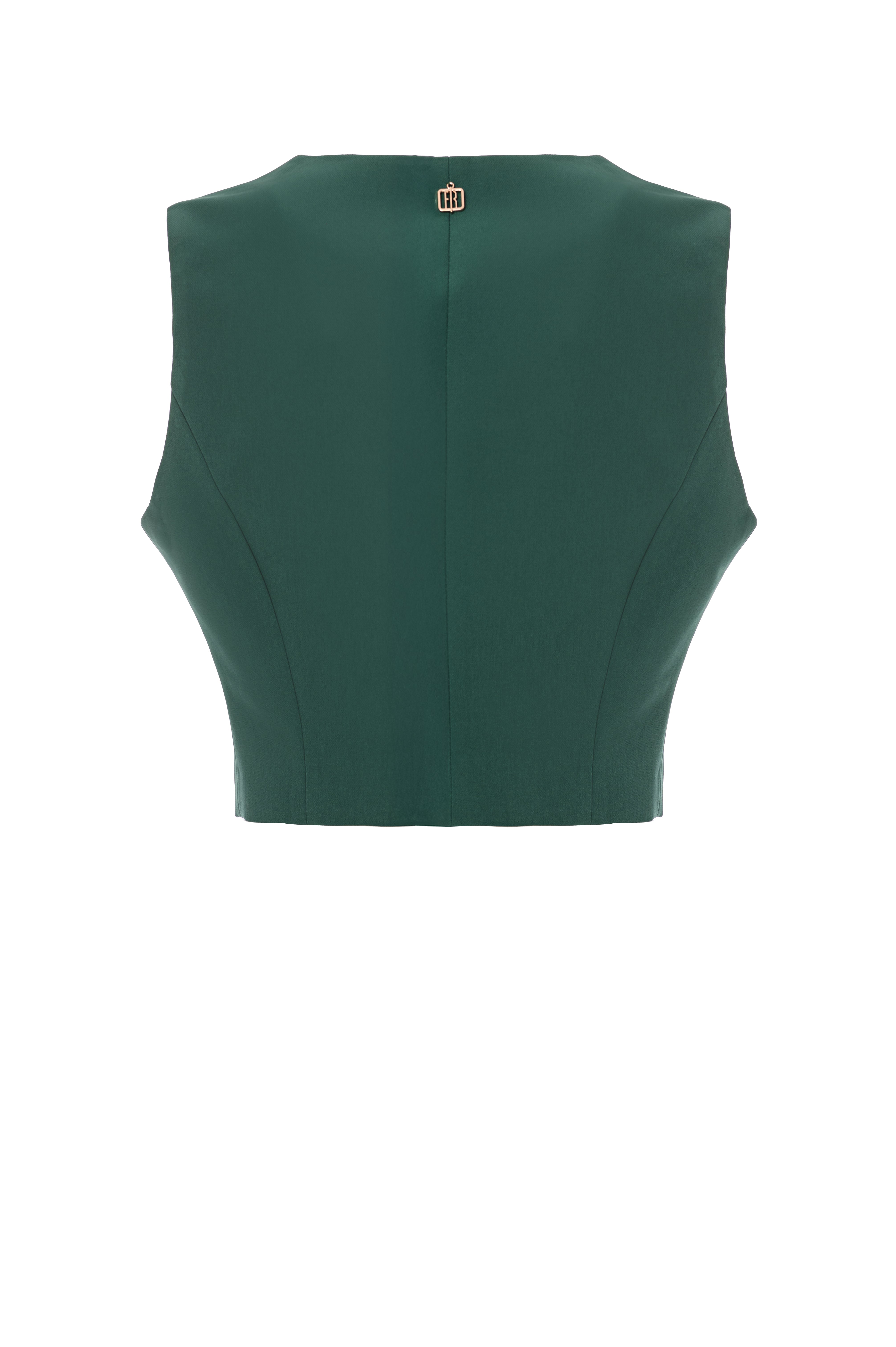 Single-Breasted Cropped Vest Fracomina FI25WJ5001W42901-152_BACK