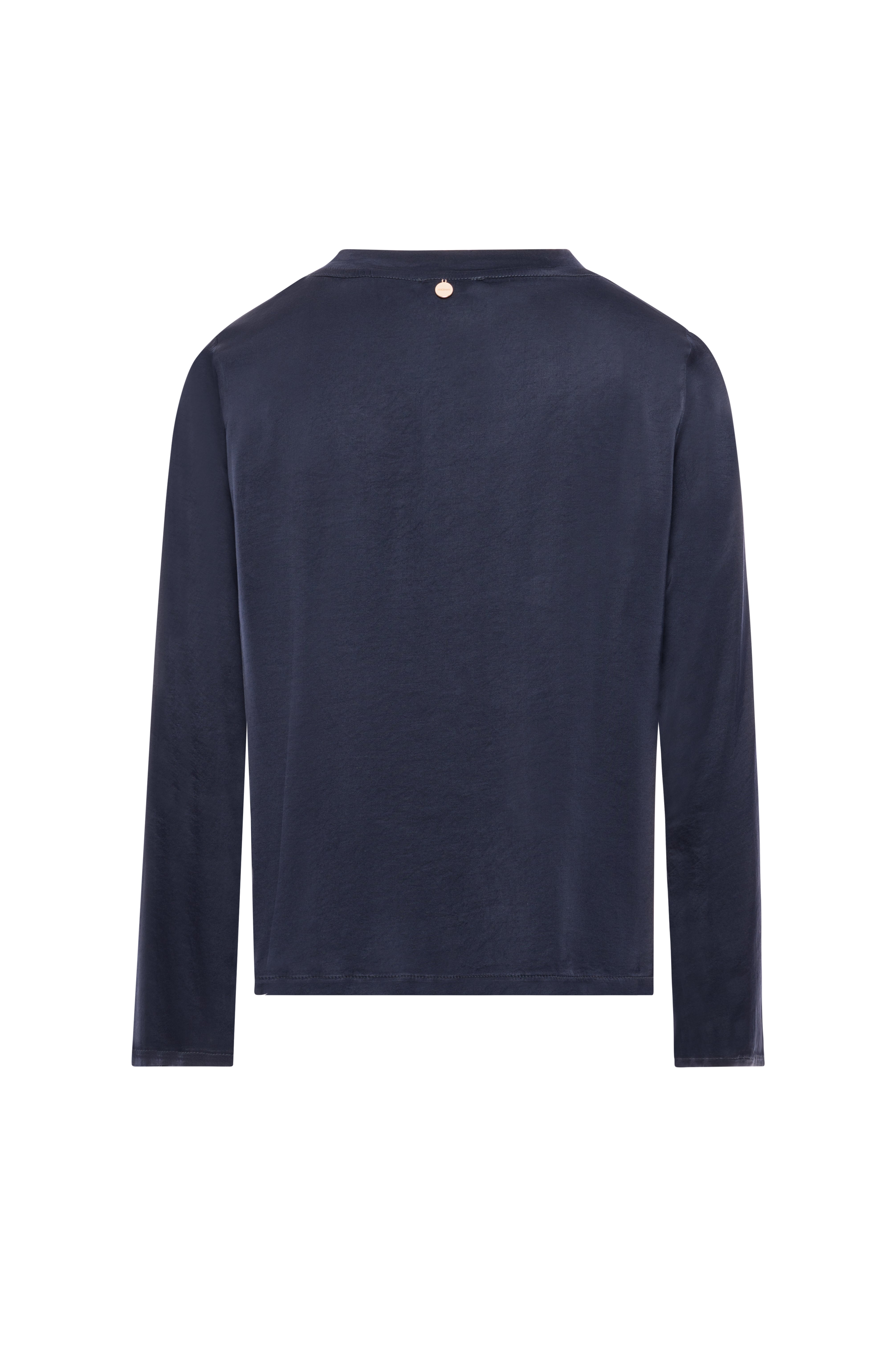 Silk-Effect Long-Sleeve Crew Neck T-Shirt Fracomina FI25WT3002W60501-069_BACK