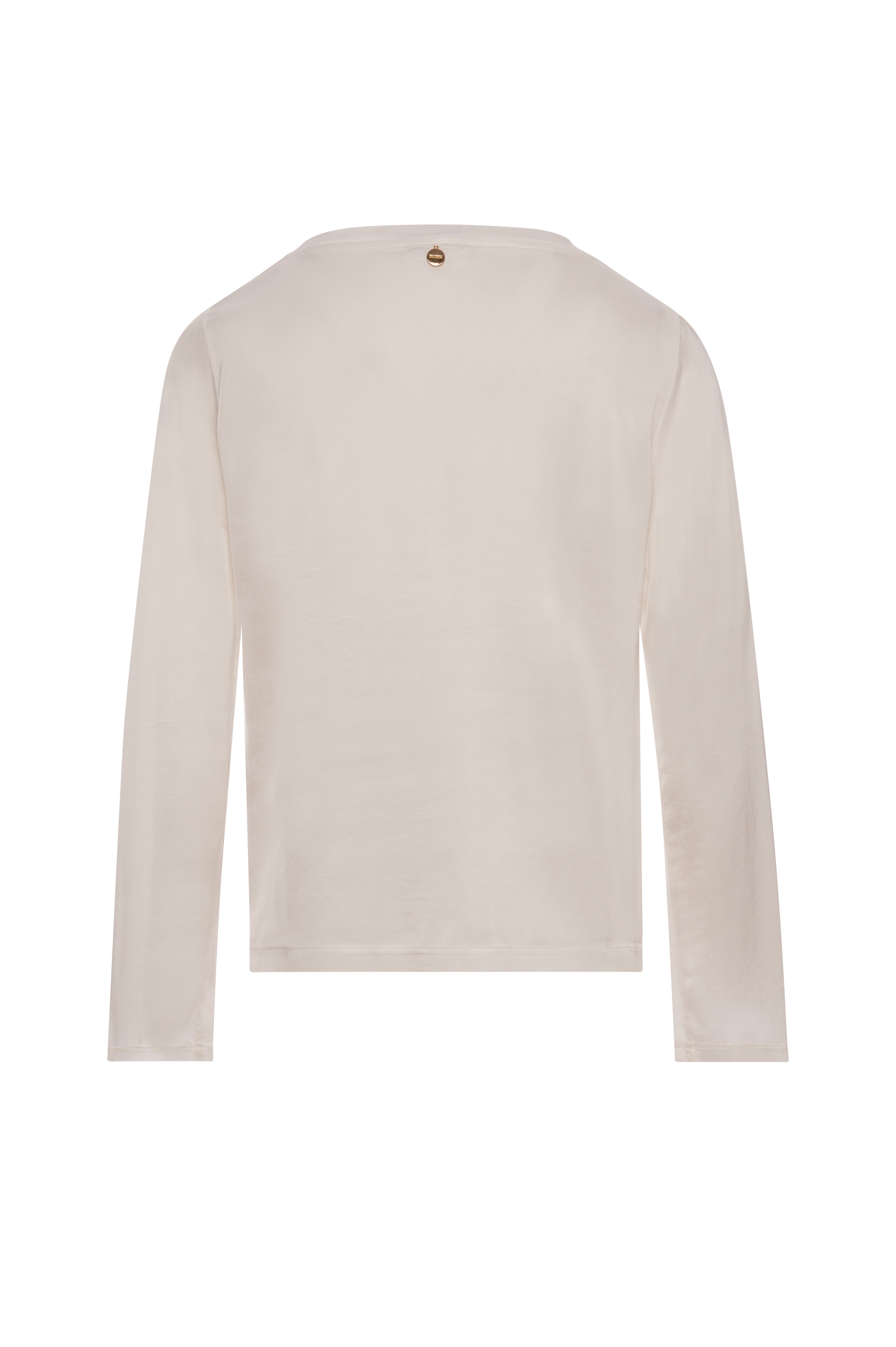 Silk-Effect Long-Sleeve Crew Neck T-Shirt Fracomina FI25WT3002W60501-108_BACK