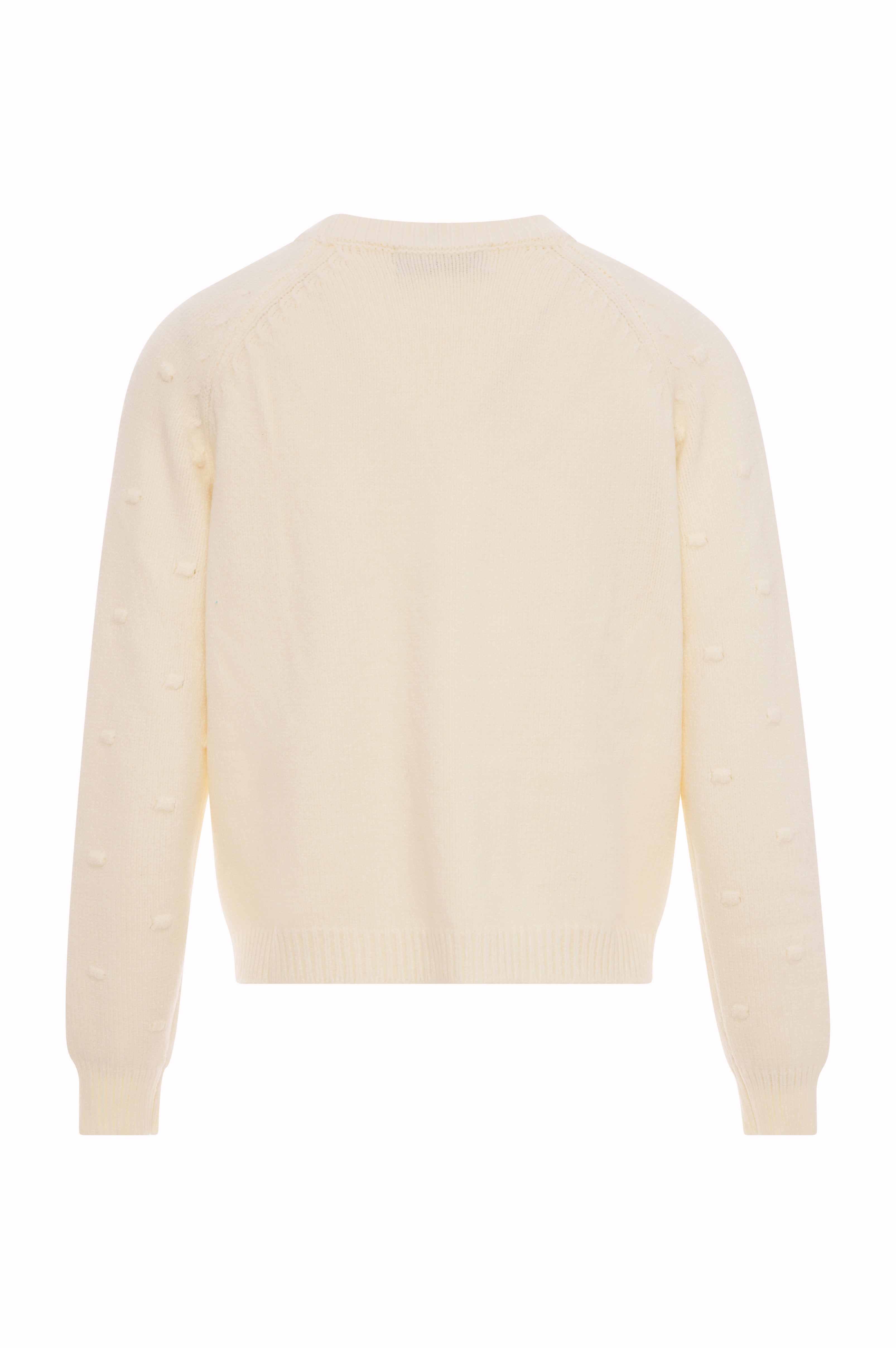 Crew Neck Sweater with Popcorn Knit Texture Fracomina FI25WT7006K45801-108BACK