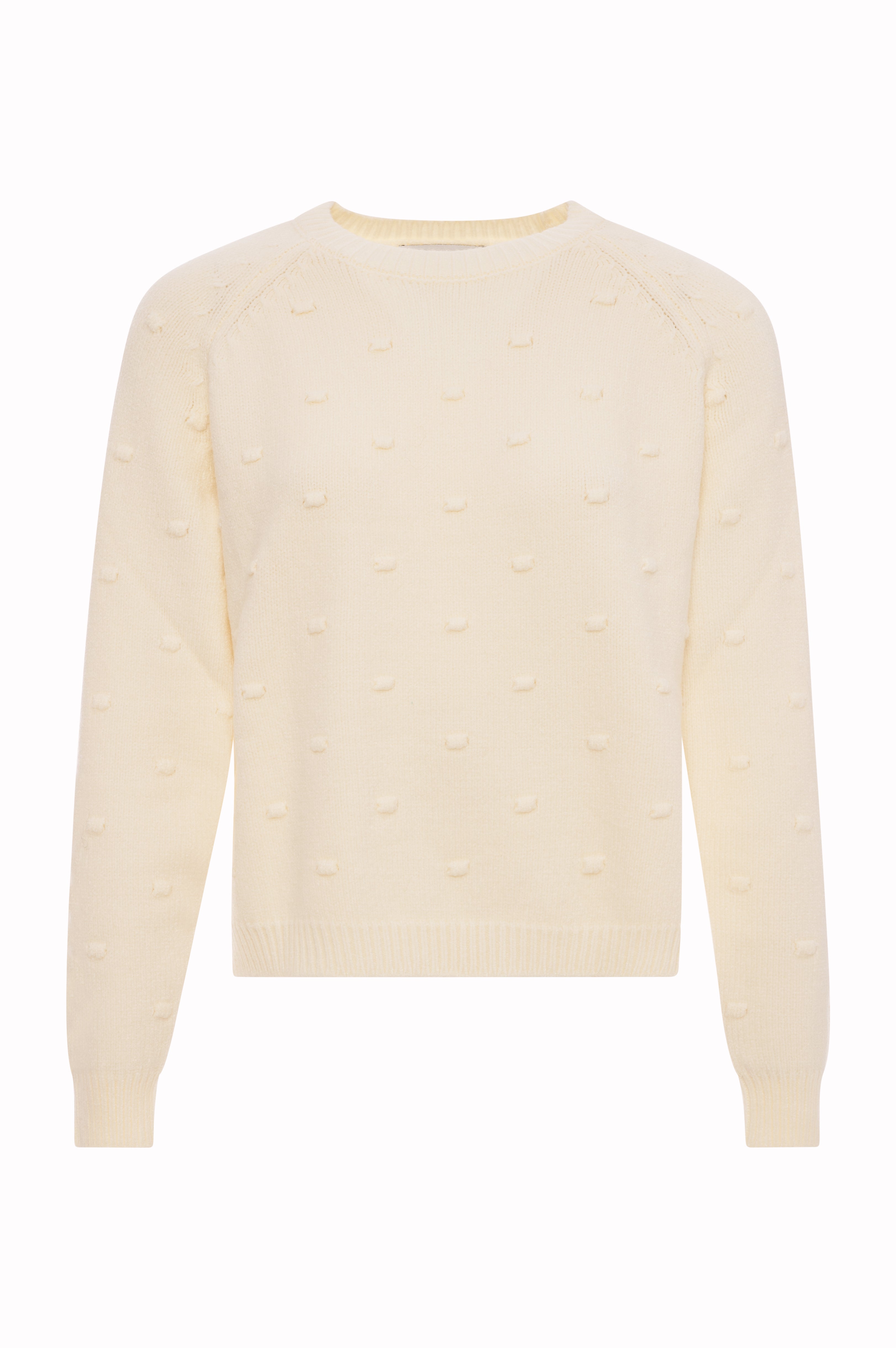 Crew Neck Sweater with Popcorn Knit Texture Fracomina FI25WT7006K45801-108FRONT