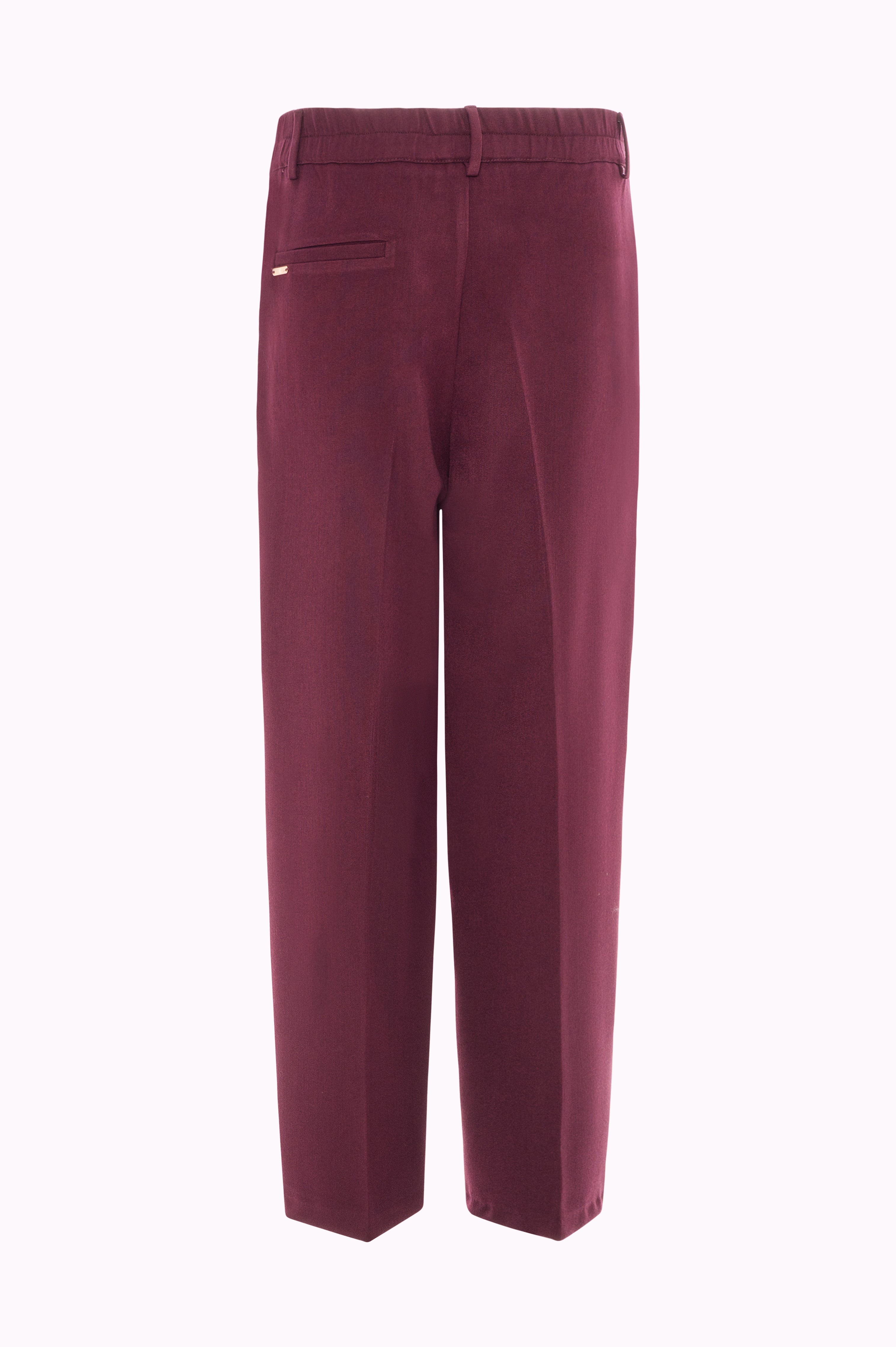 High-Waisted Cropped Trousers with Pleats and Soft Cut Fracomina FI25WVD001W49101-087BACK