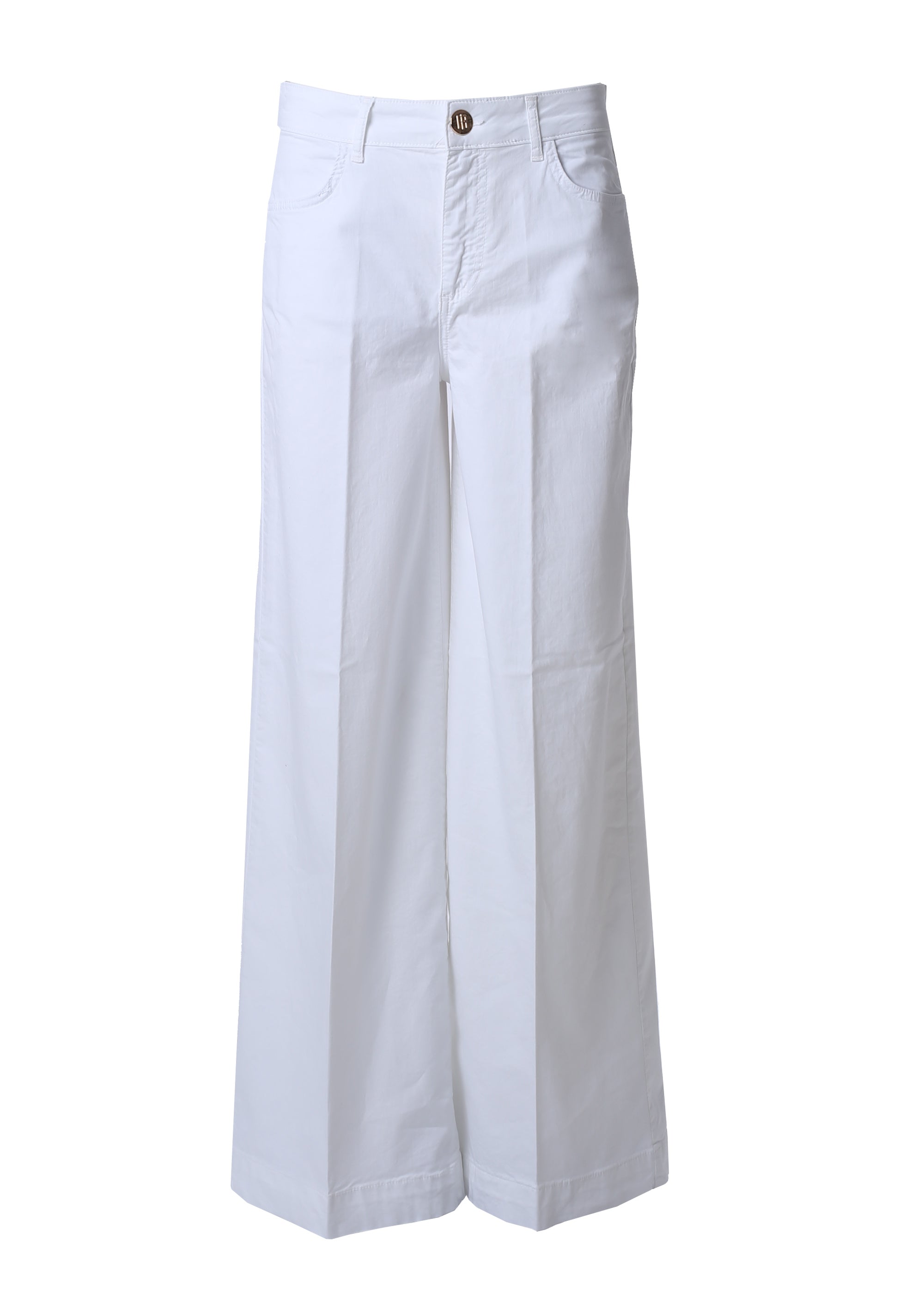 High-Waisted Wide-Leg Trousers with Pressed Crease Fracomina FI26SV3003W40101