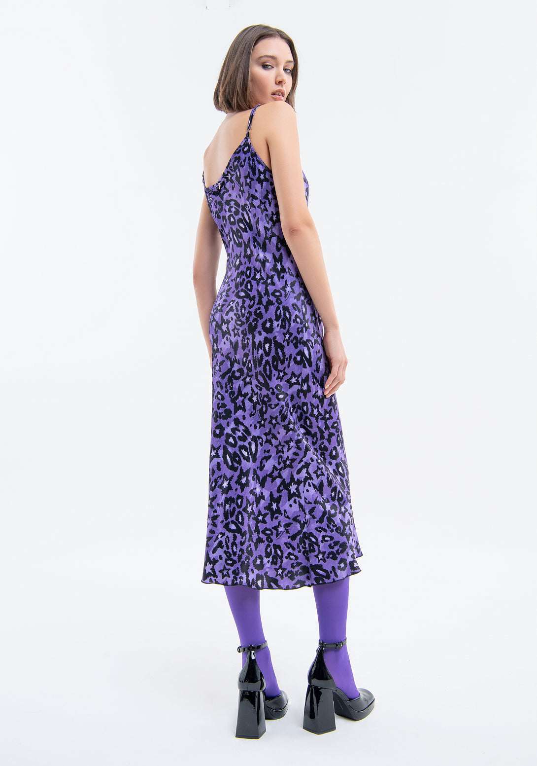 Long dress regular fit lingerie style with star print Fracomina FJ23WD3004W641L7-B42-3