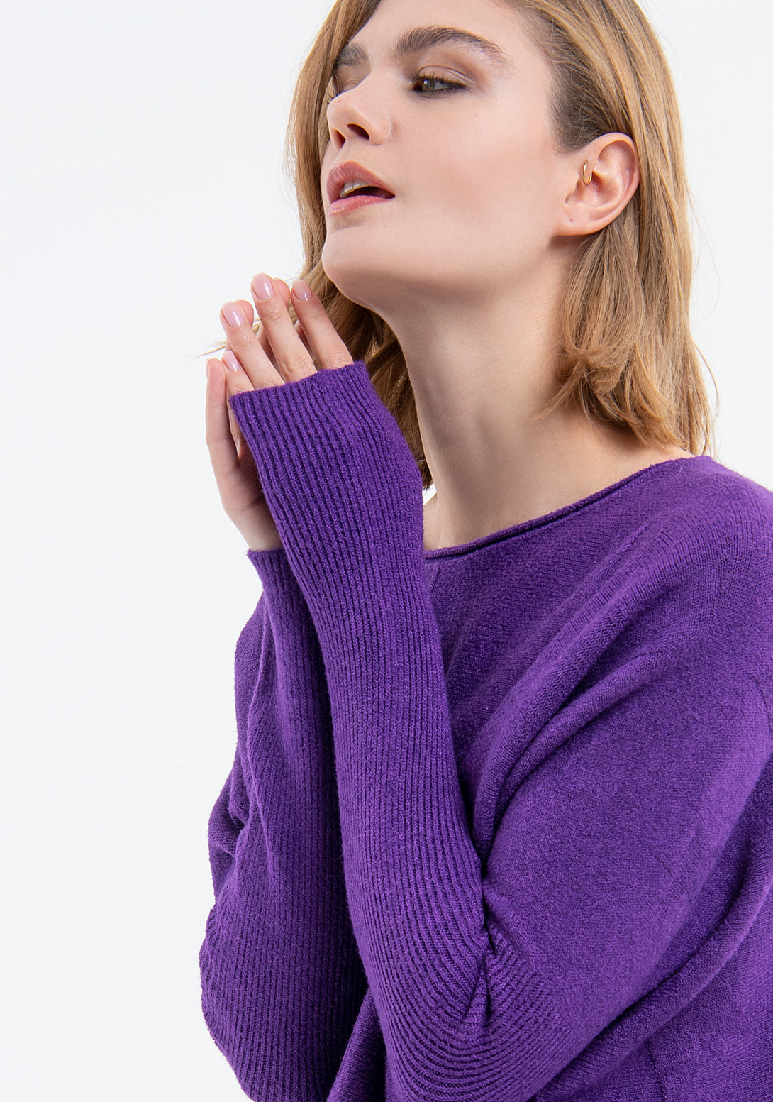 Knitwear over fit with star shaped jacquard effect Fracomina FJ23WD5005K45901-335-2