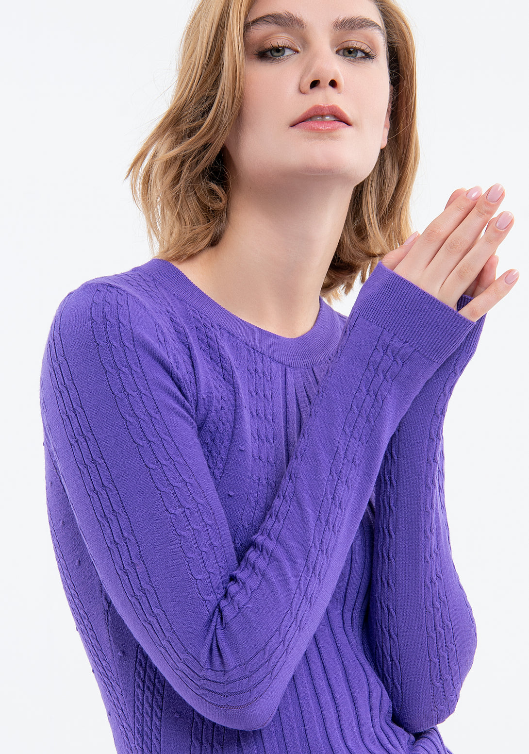Knitwear slim fit with ribs Fracomina FJ23WT7004K41401-335-2