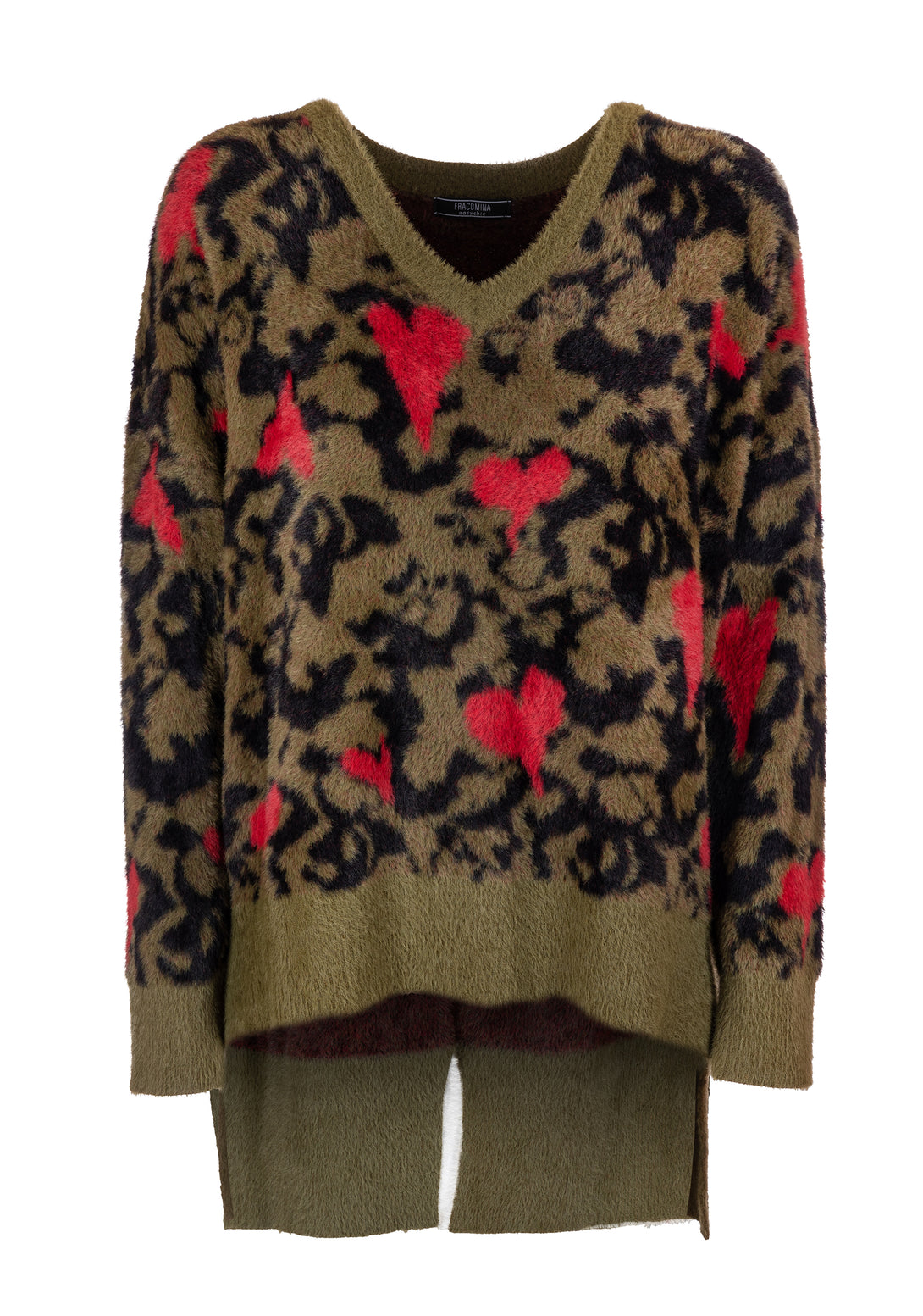 Knitwear over fit with animalier jacquard effect