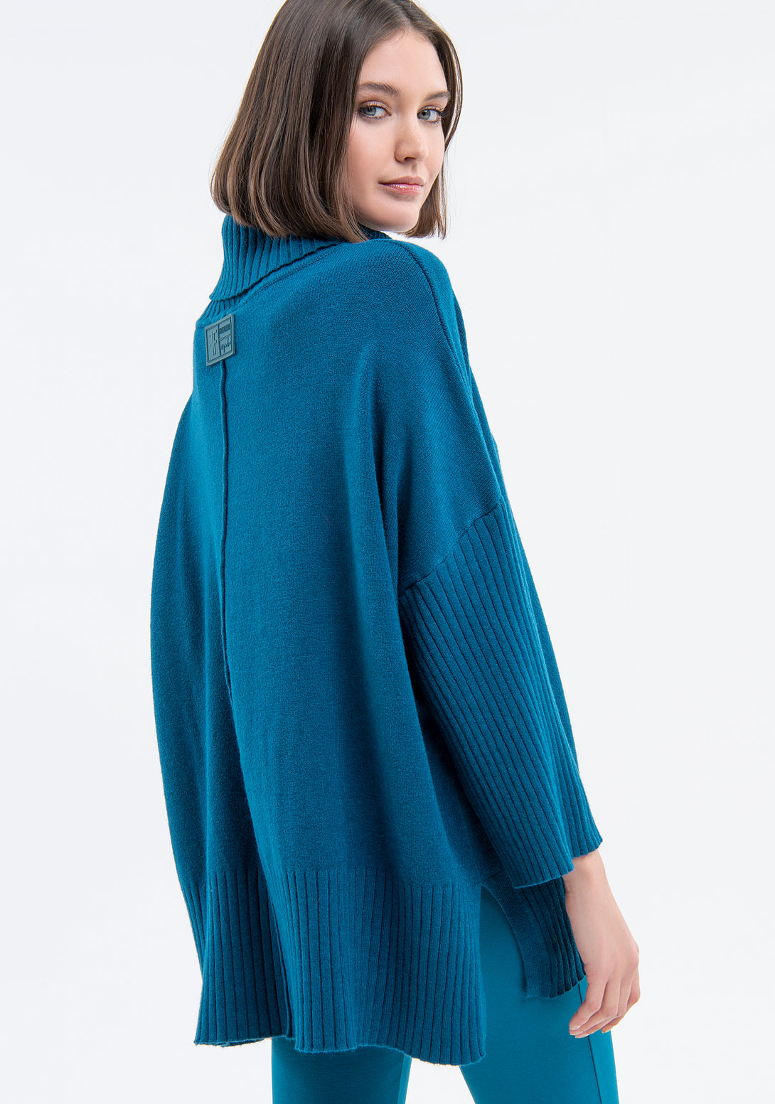 Knitwear over fit with high neck Fracomina FJ23WT7016K50001-L53-3