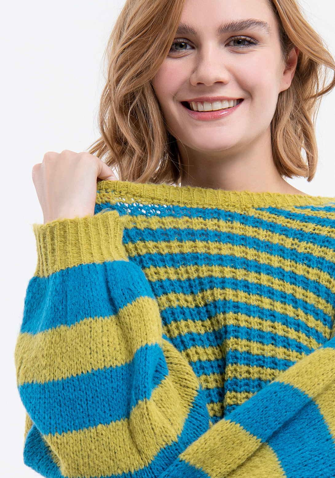 Knitwear over fit with stripes Fracomina FJ23WT7018K50501-R37-2