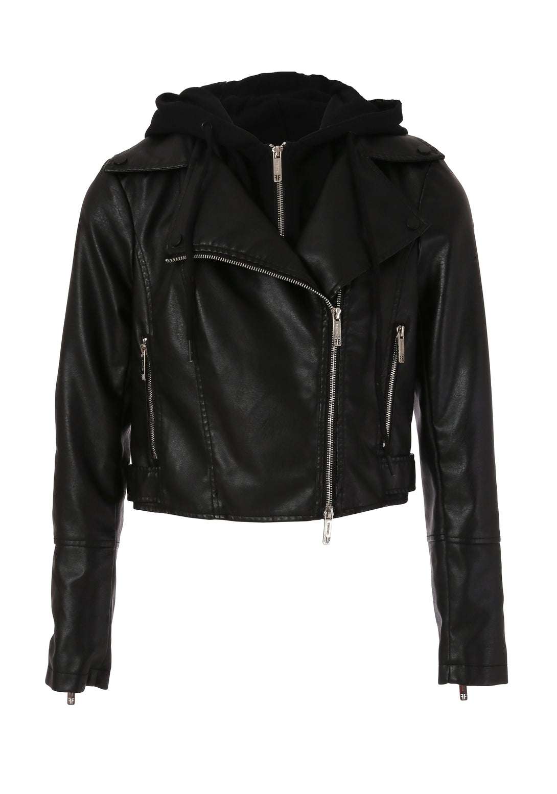Biker jacket regular fit made in fake leather