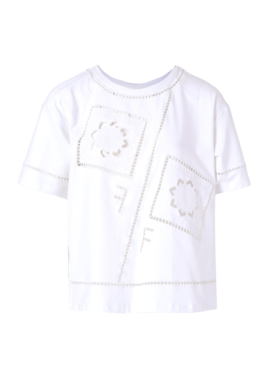 Top regular fit made in cotton with embroideries