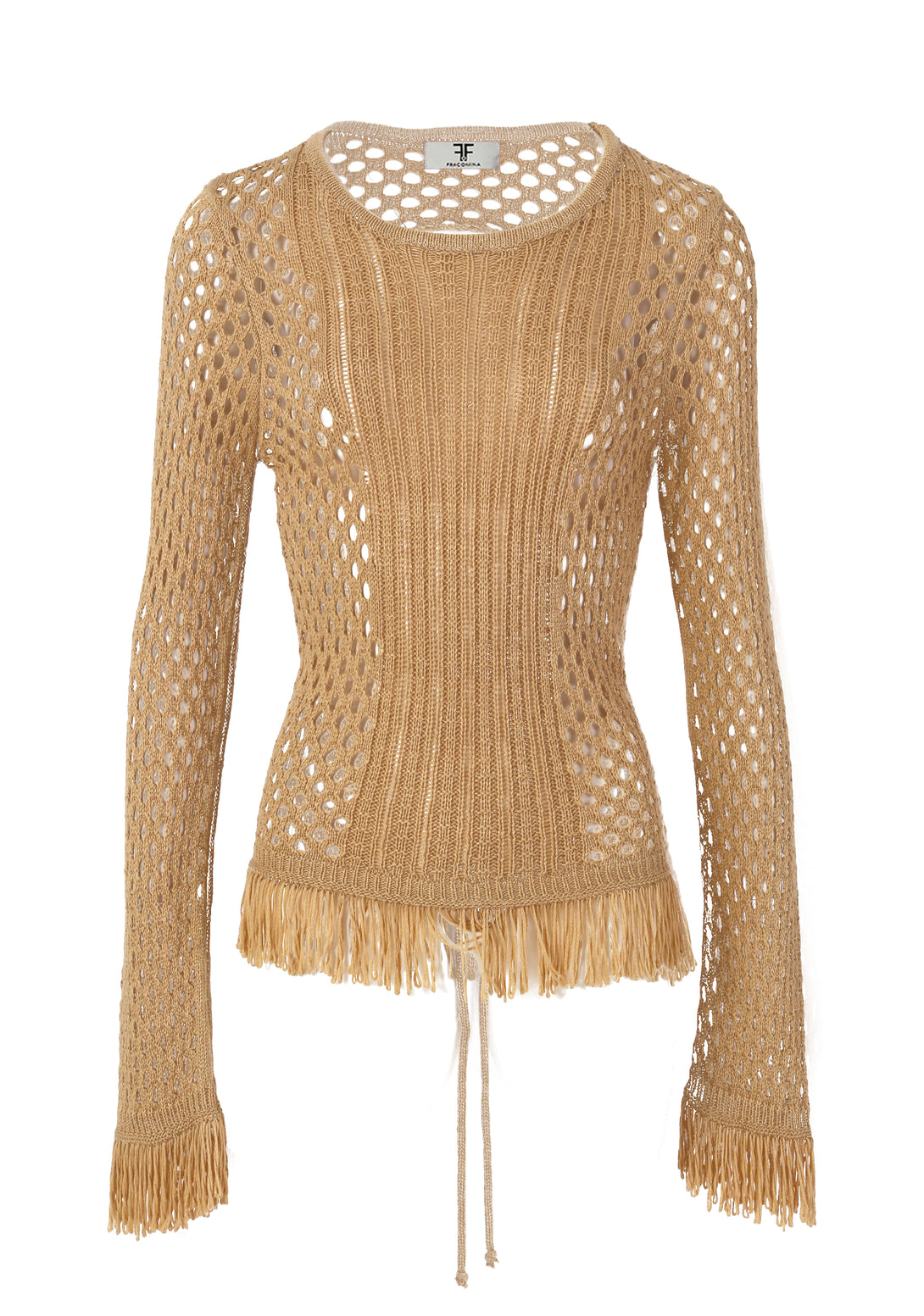 Knitted sweater regular fit with net stitch