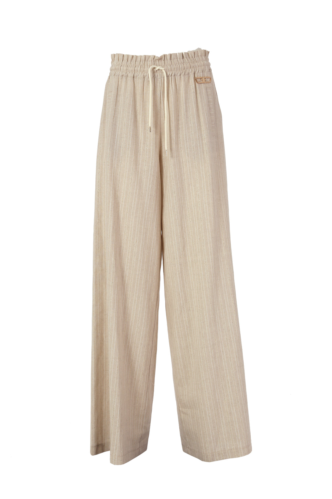 Palazzo pant wide fit with linen and lurex