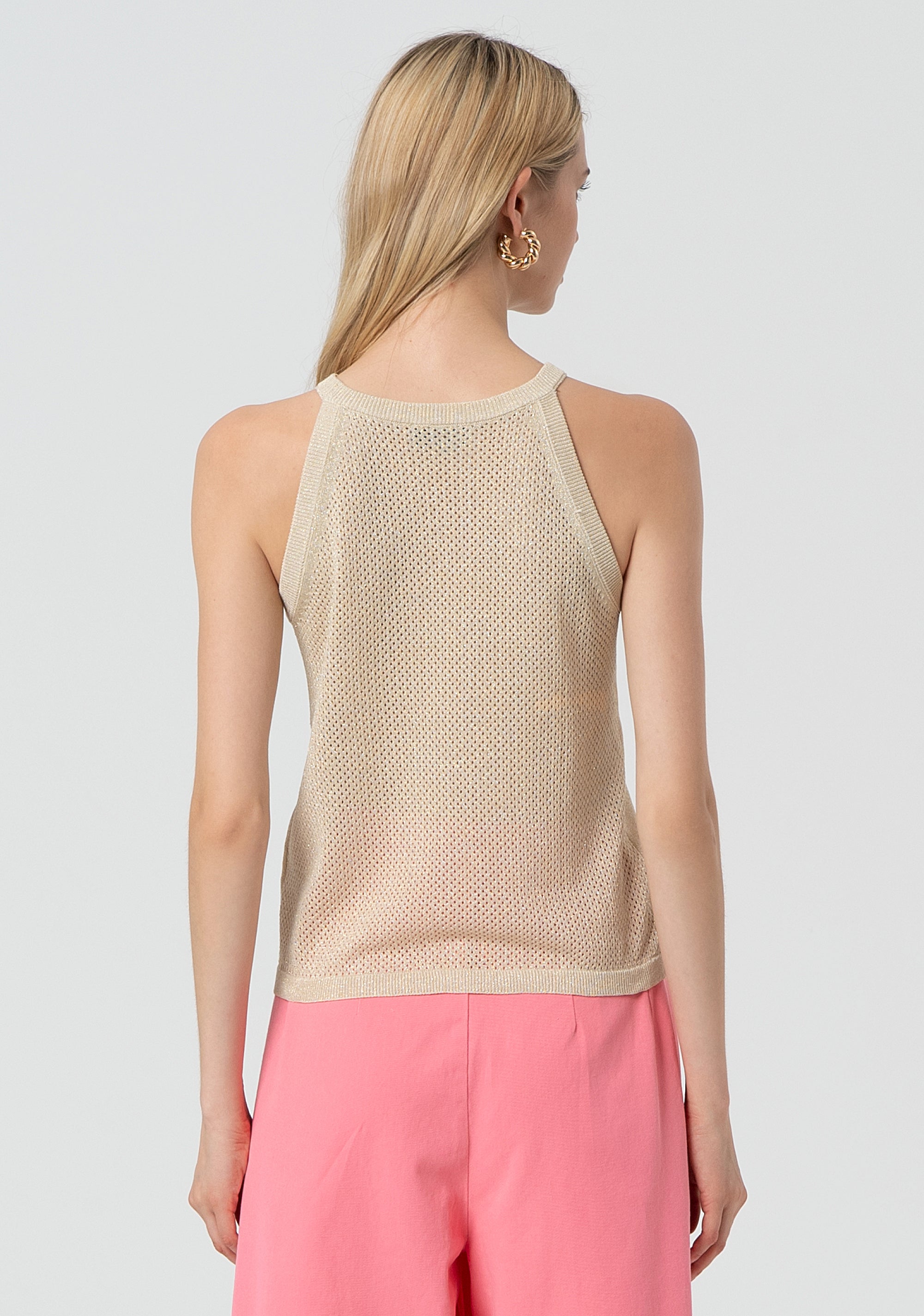 Knitted sleeveless top with lurex Fracomina FJ25ST4003K420Q7-150-4