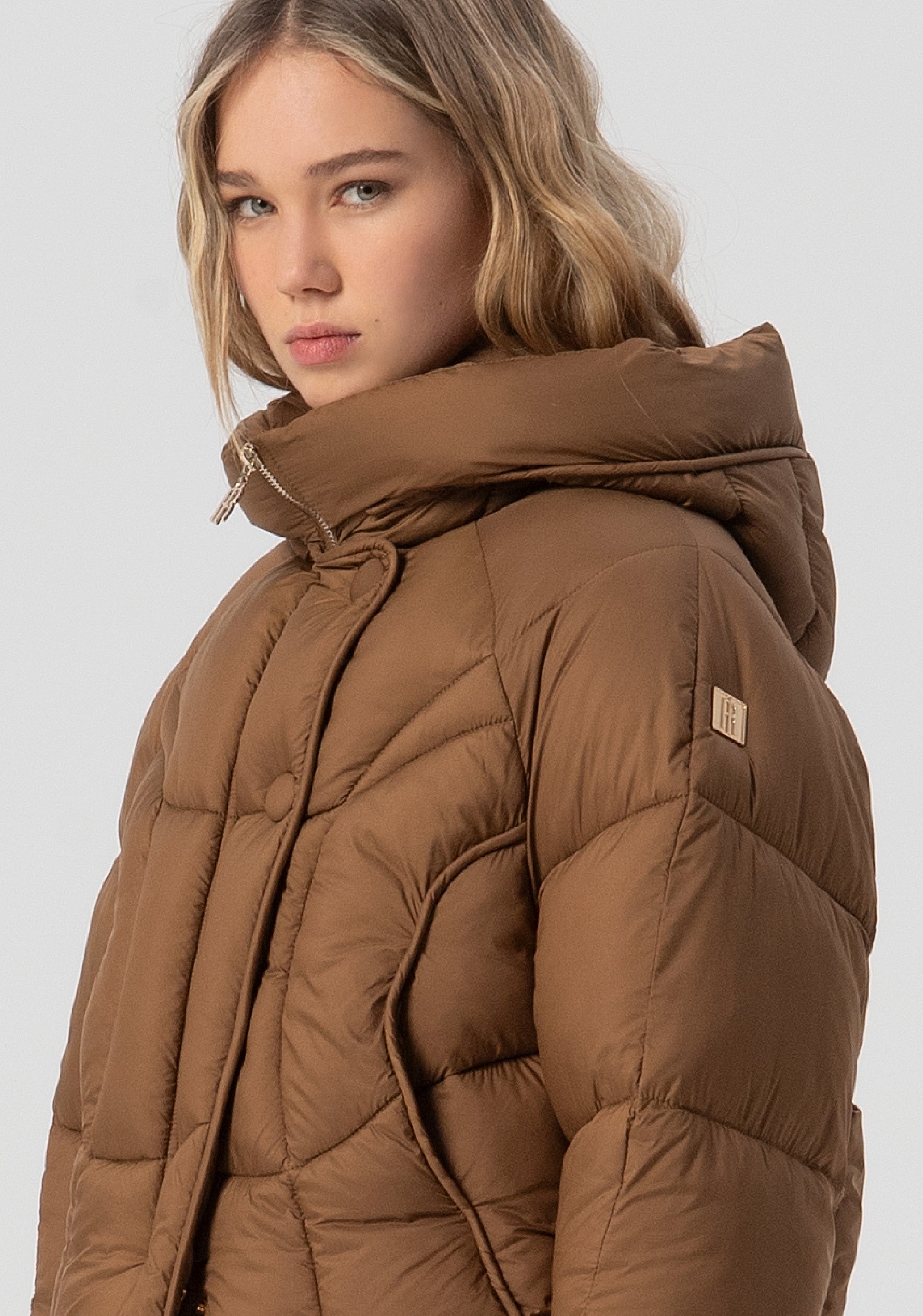 Padded jacket regular fit made in nylon Fracomina FJ25WC3002O42301-A25-2