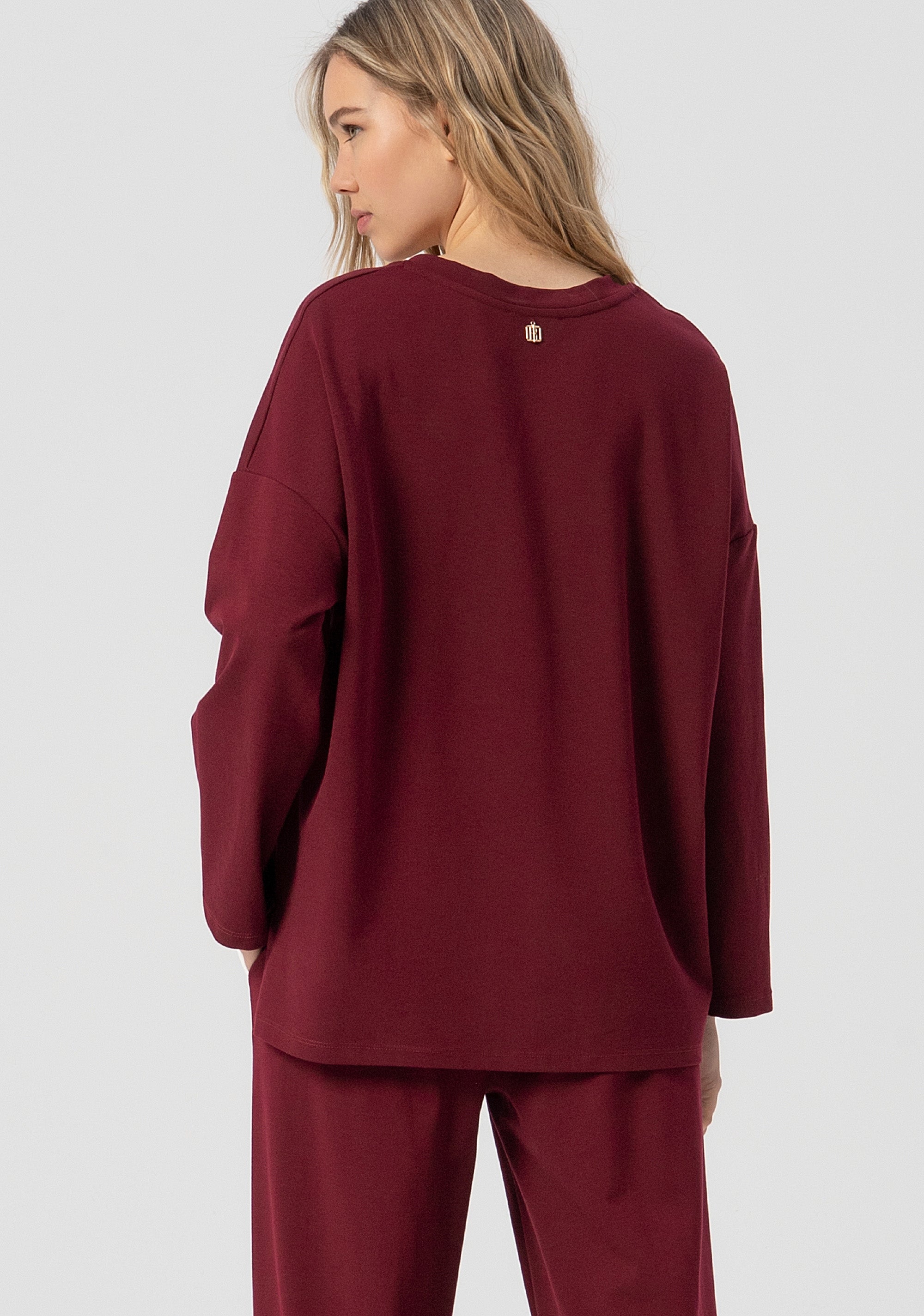 T-shirt wide fit with V-neck drop Fracomina FJ25WT3002W72701-H75-3