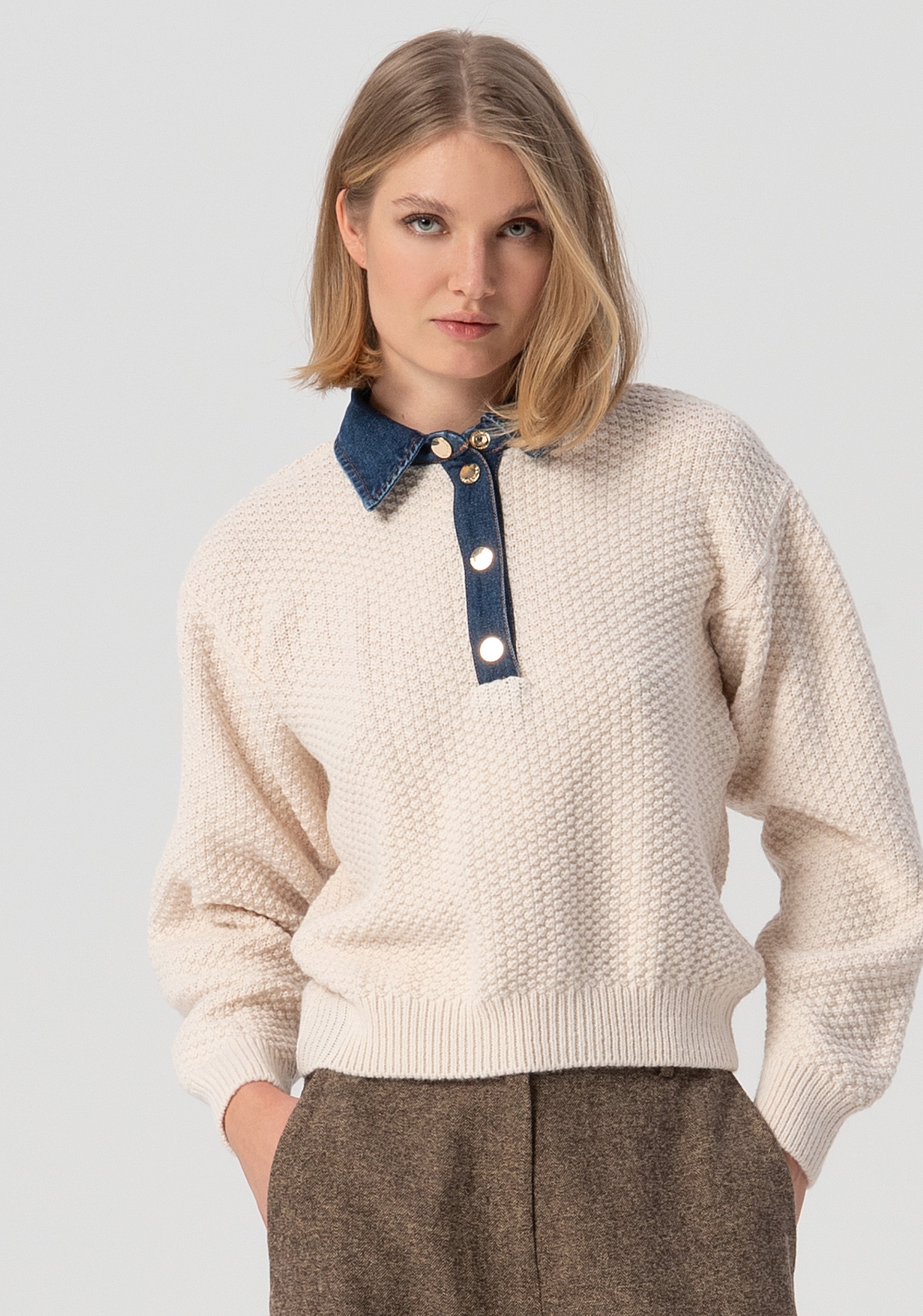 Knitwear regular fit made in wool and alpaca Fracomina FJ25WT7016K47801-G19-1