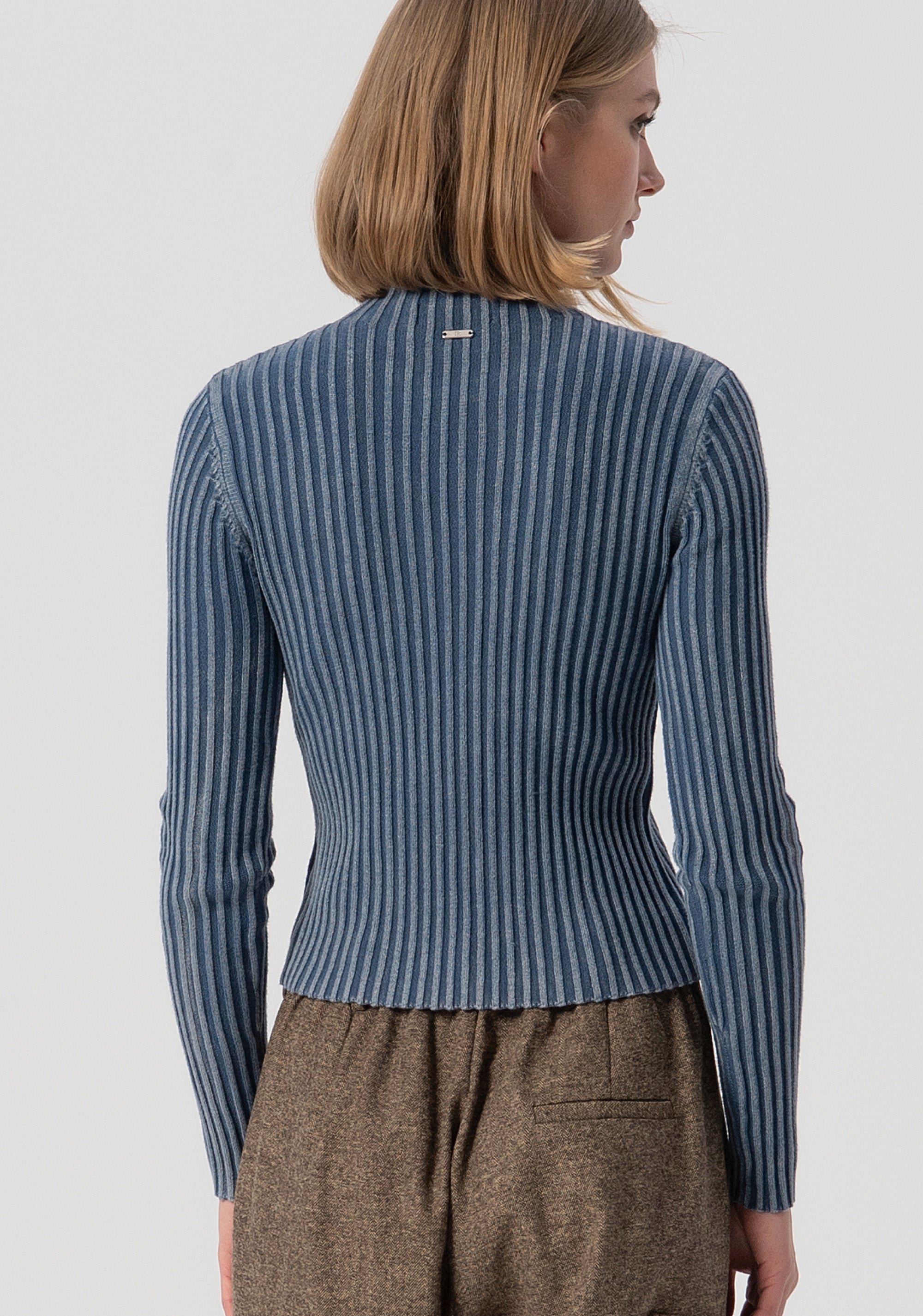 Knitwear tight fit with ribs Fracomina FJ25WT7022K414O3-166-3