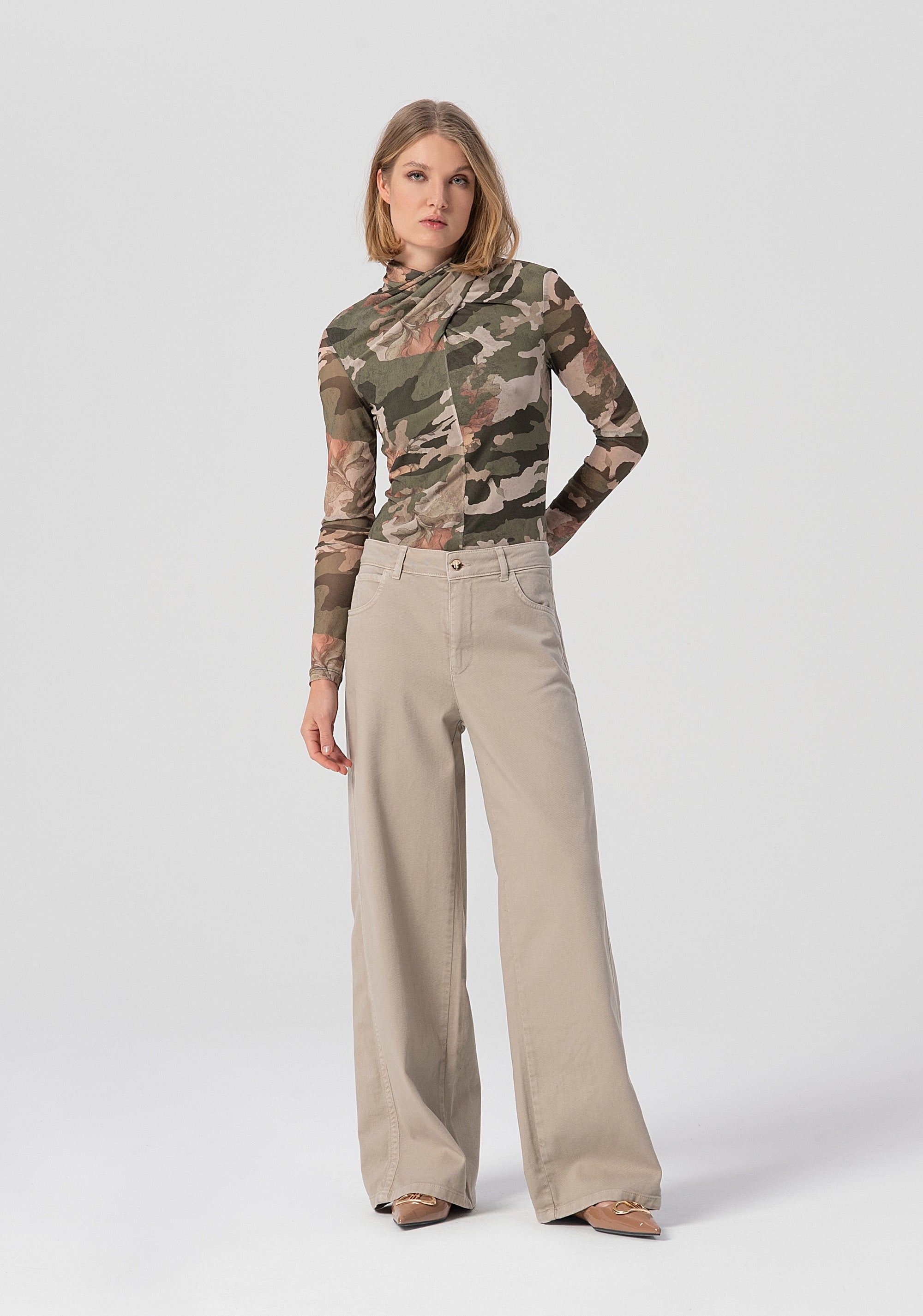 Palazzo pant made in cotton Fracomina FJ25WV3010W53001-257-1