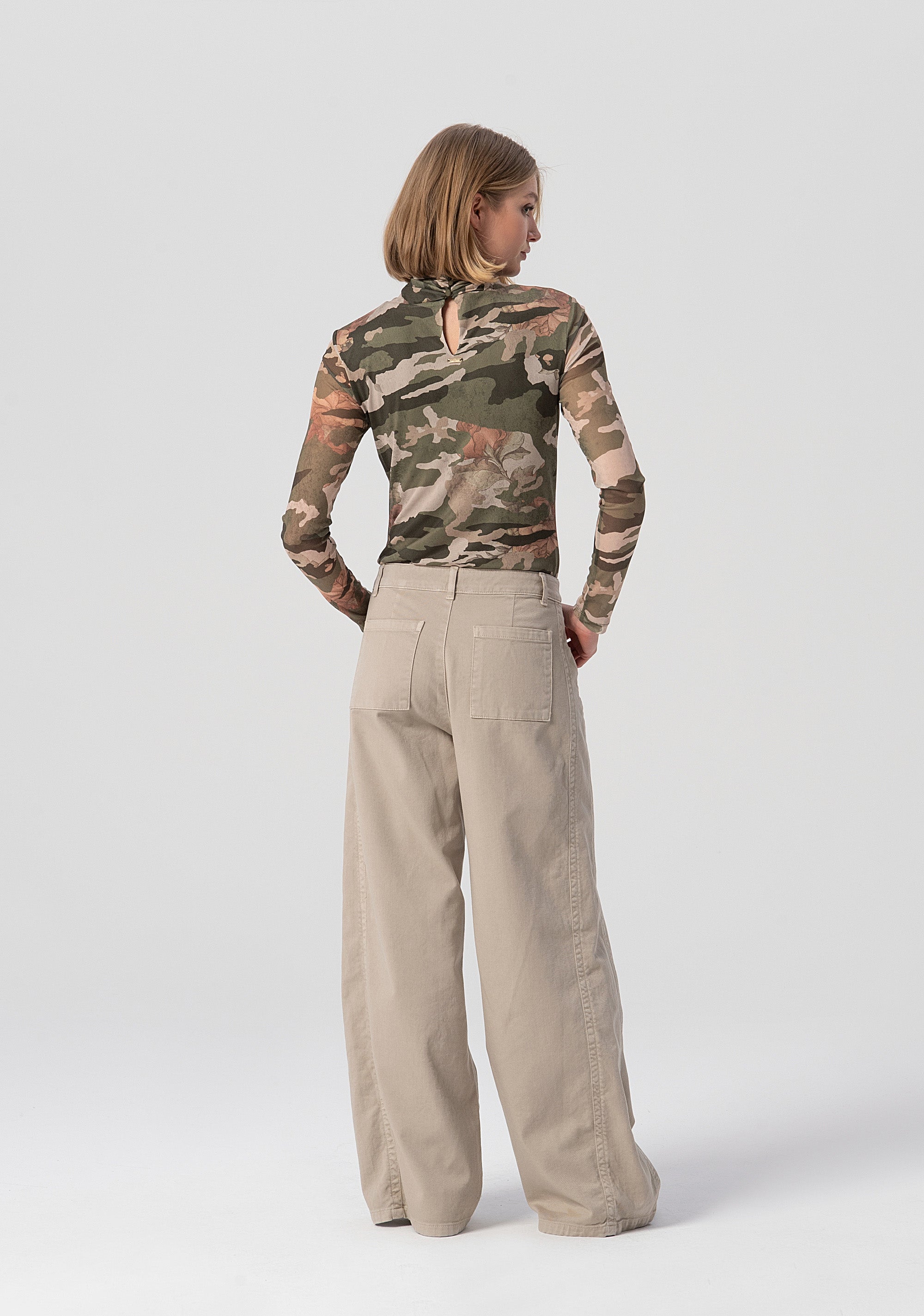 Palazzo pant made in cotton Fracomina FJ25WV3010W53001-257-3