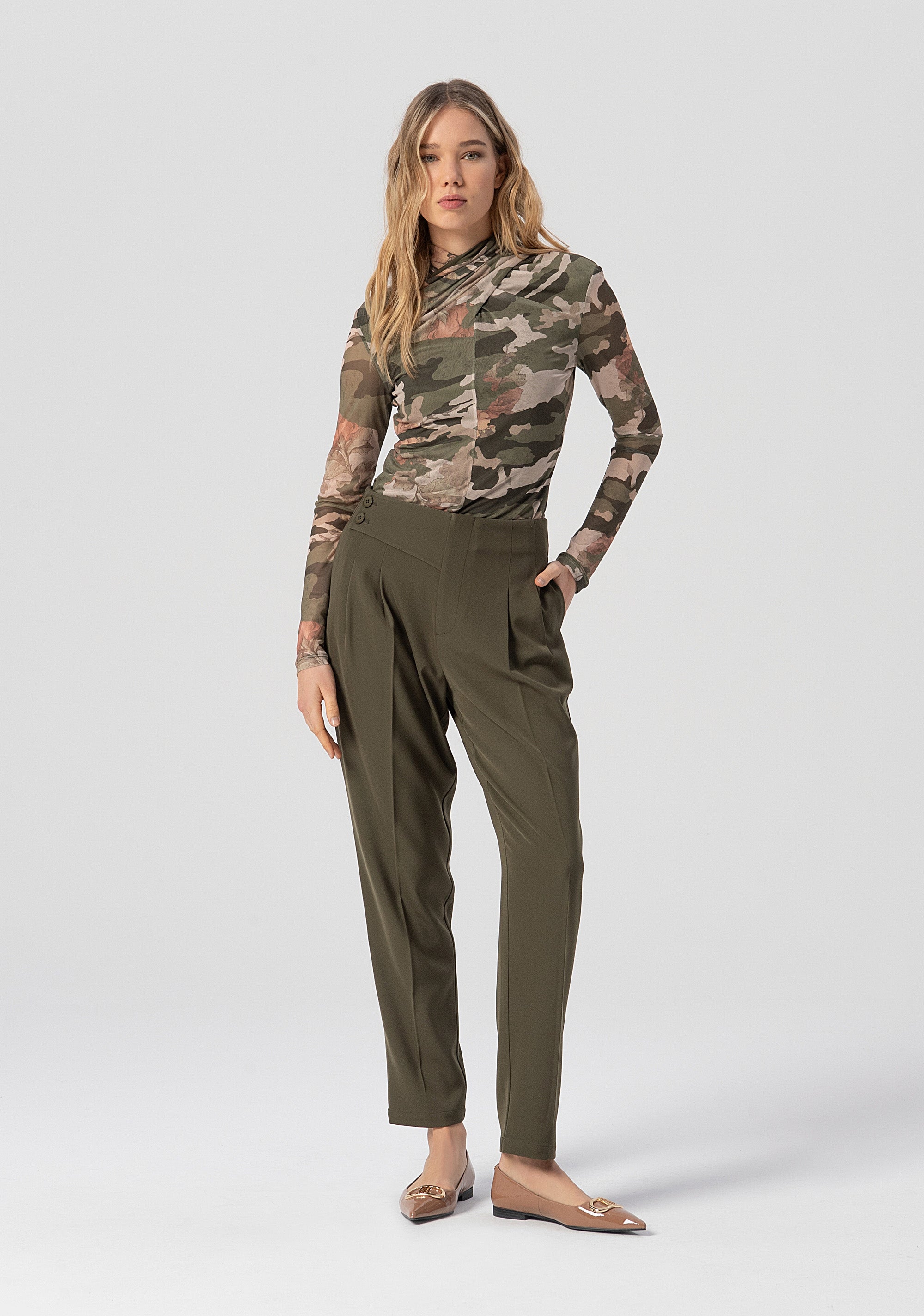 Pant regular fit with high waist Fracomina FJ25WV4004W42901-M20-1