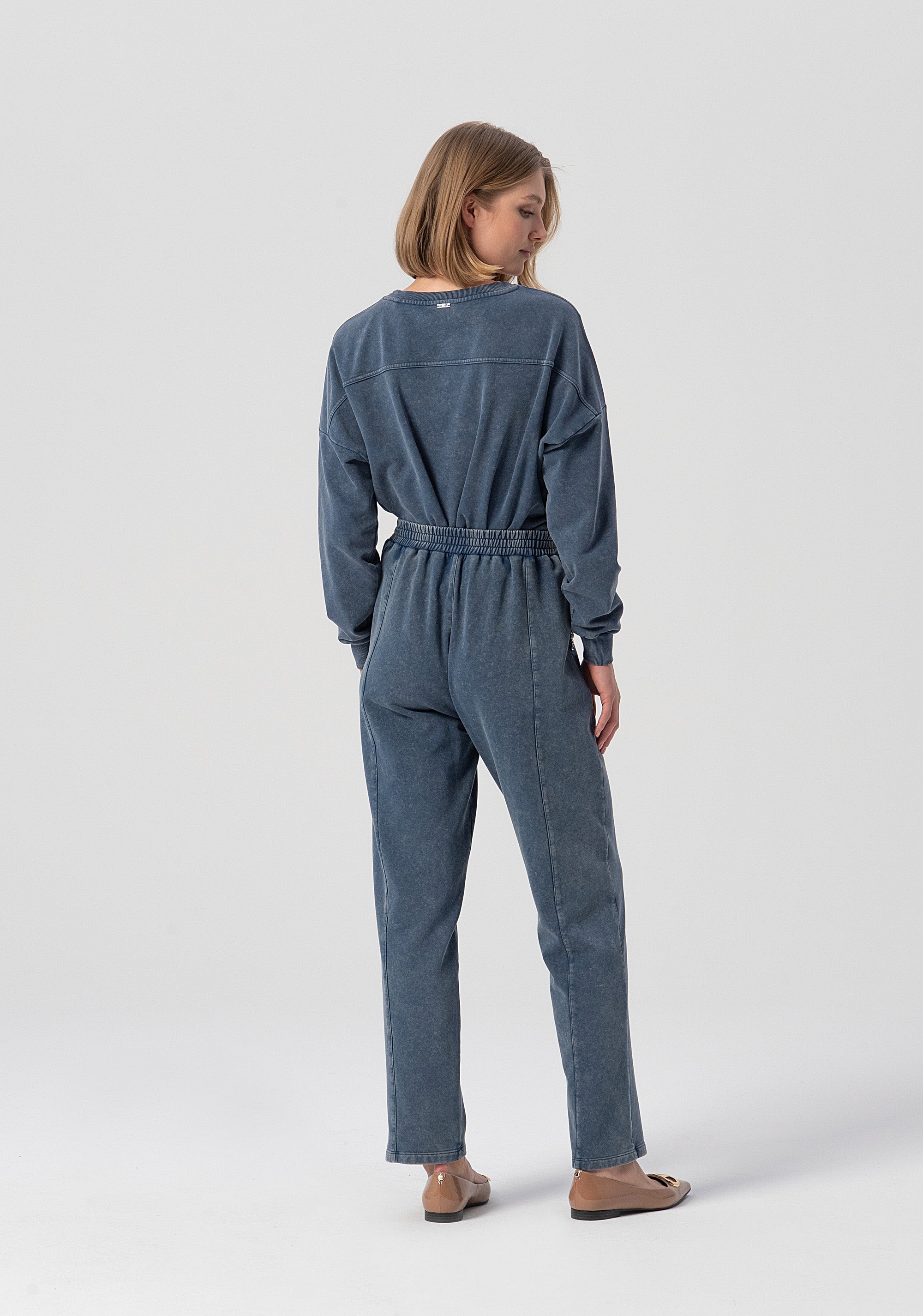 Jogger pant regular fit made in fleece Fracomina FJ25WV7003F409O3-166-4