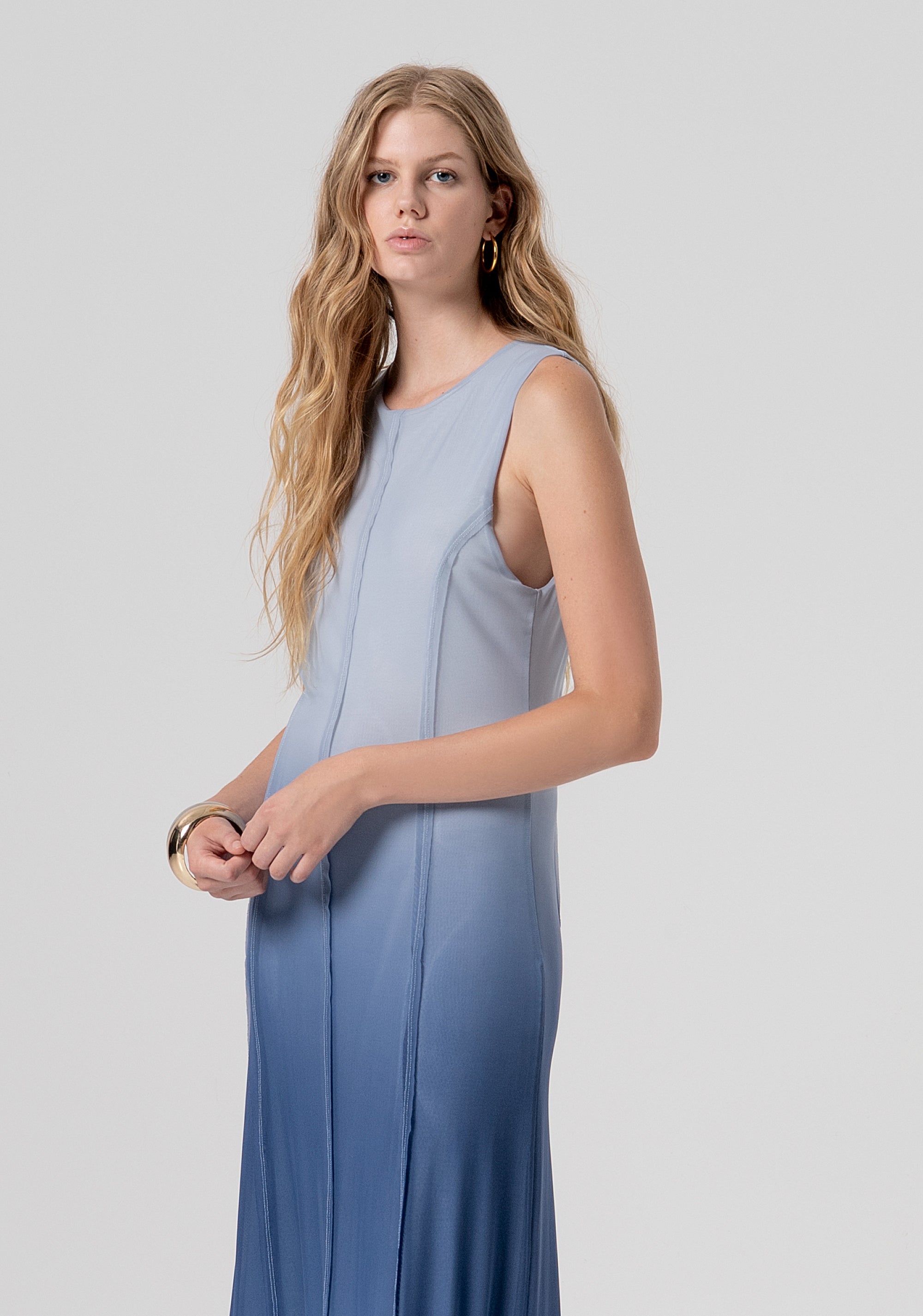 Long dress tight fit with blurred effect Fracomina FJ26SD3003W42401-M43-2