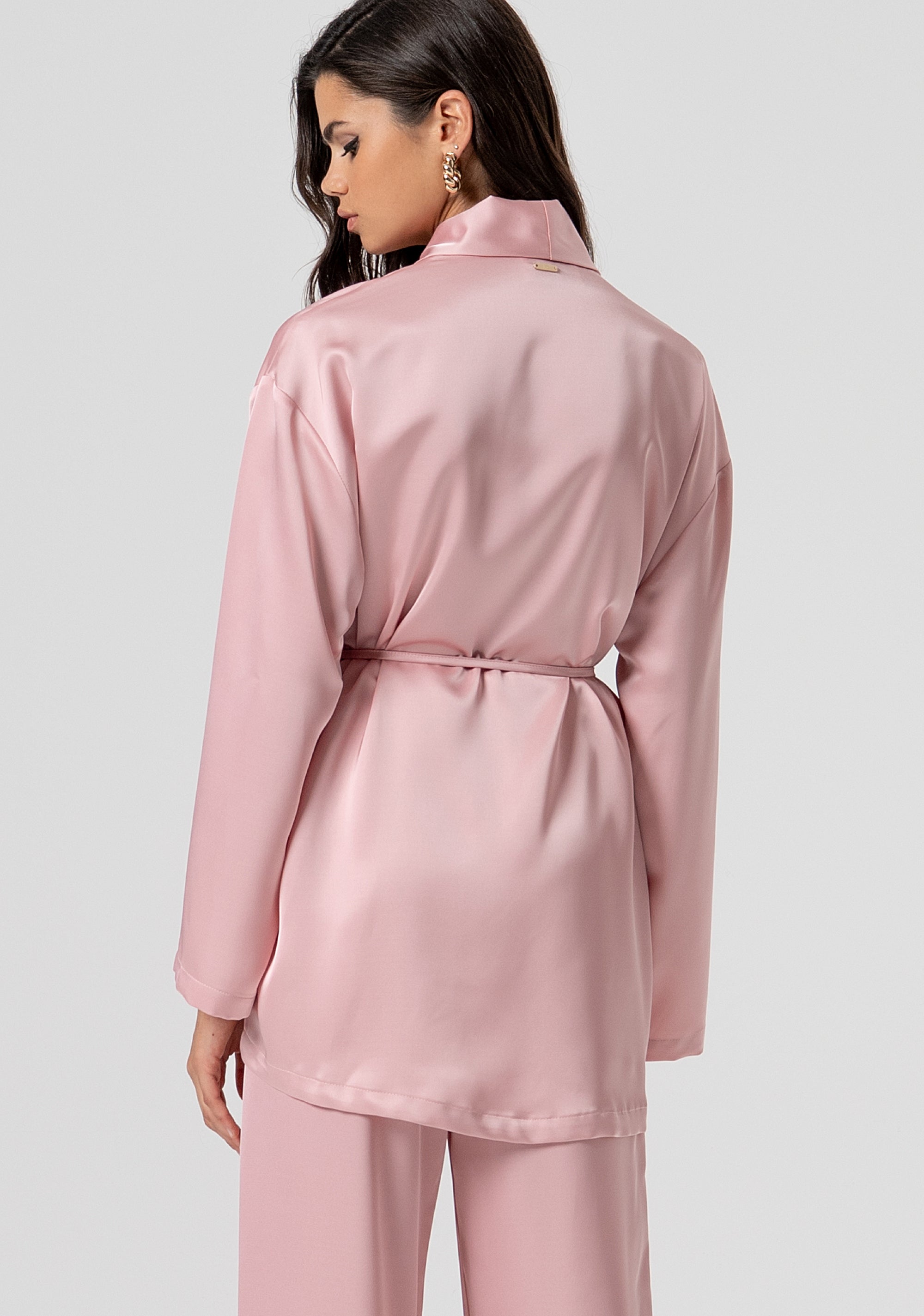 Kimono jacket regular fit made in satin Fracomina FJ26SJ3001W47001-103-3