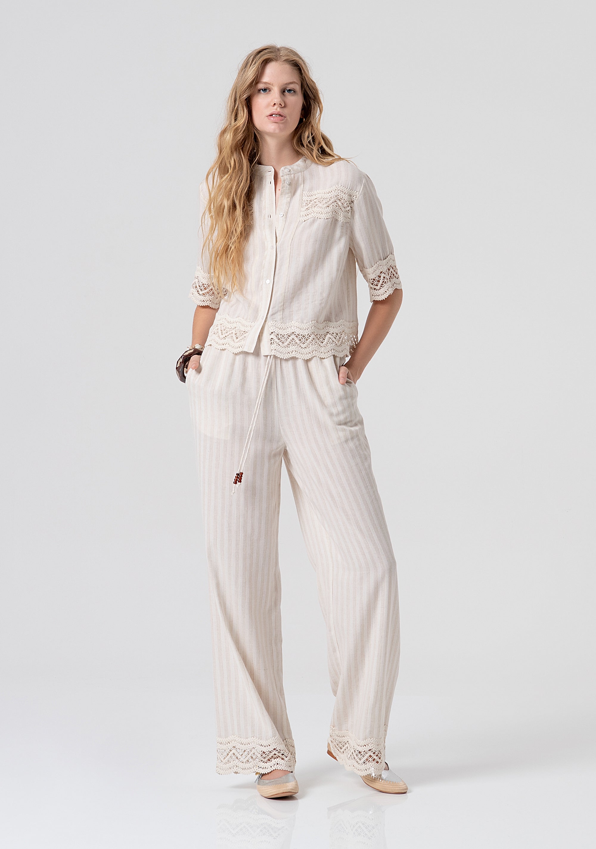 Shirt regular fit made in linen Fracomina FJ26ST6001W839N8-662-4