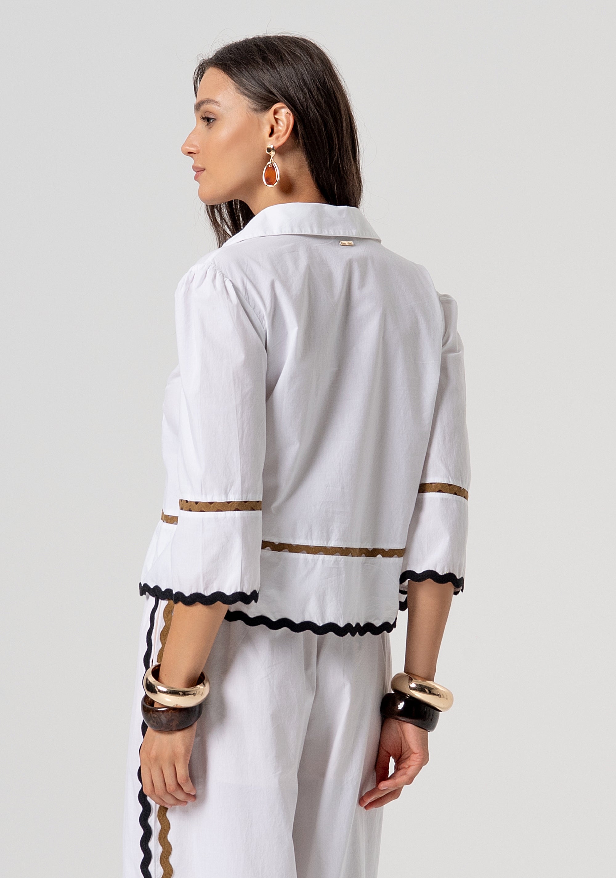 Blouse regular fit made in cotton popeline Fracomina FJ26ST6002W40001-278-3