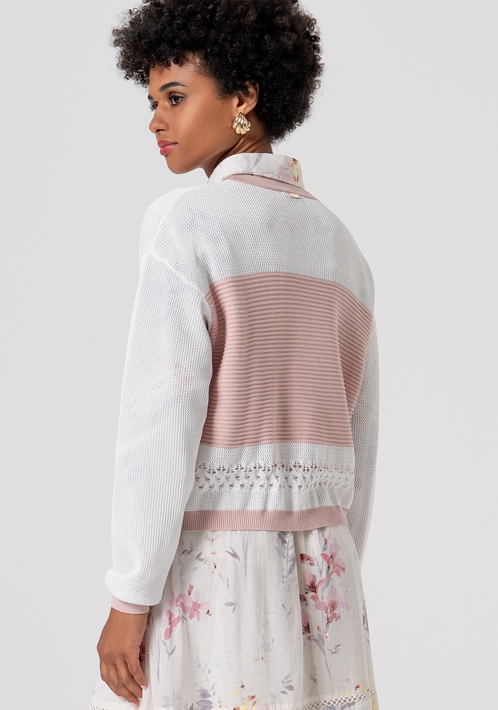 Cardigan regular fit with long sleeves Fracomina FJ26ST8001K435S3-G95-3